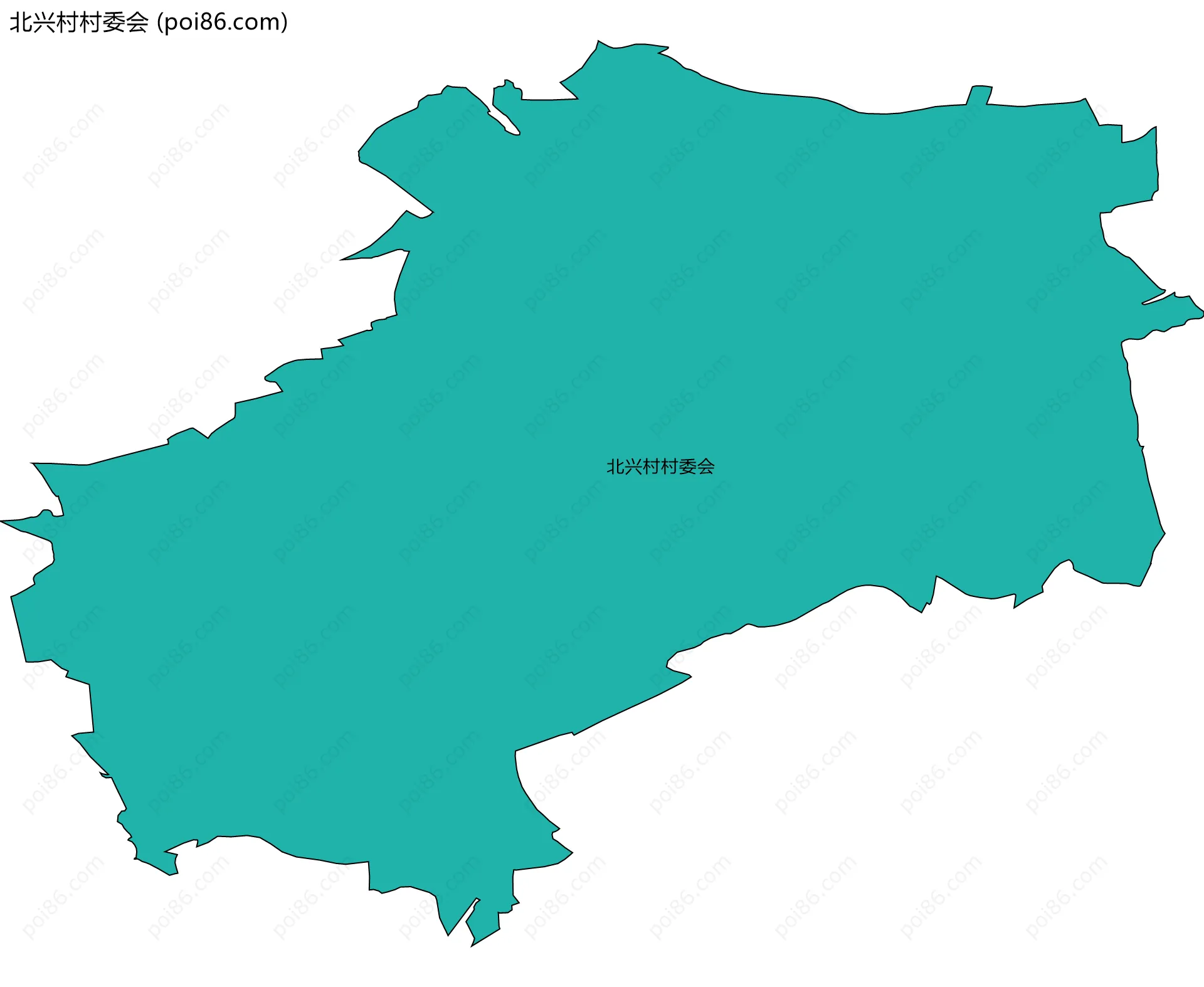 北兴村村委会边界地图