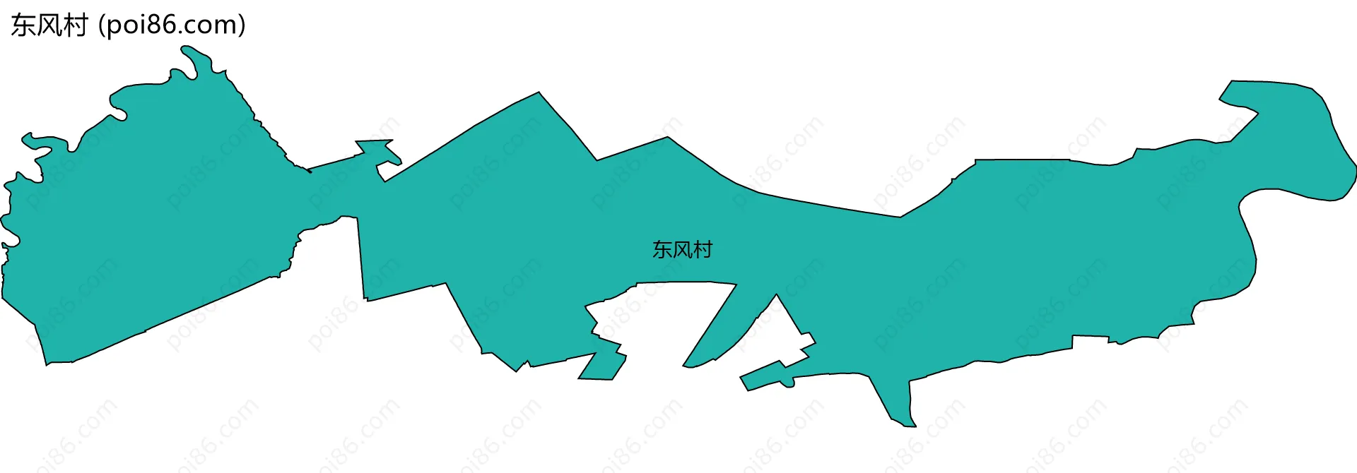 东风村边界地图