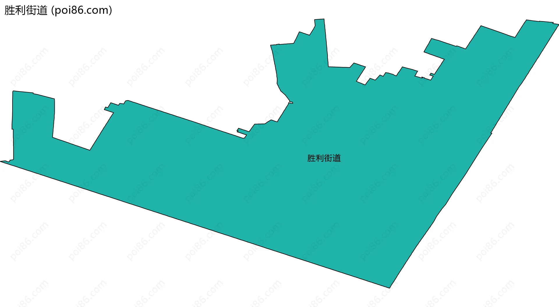 胜利街道边界地图