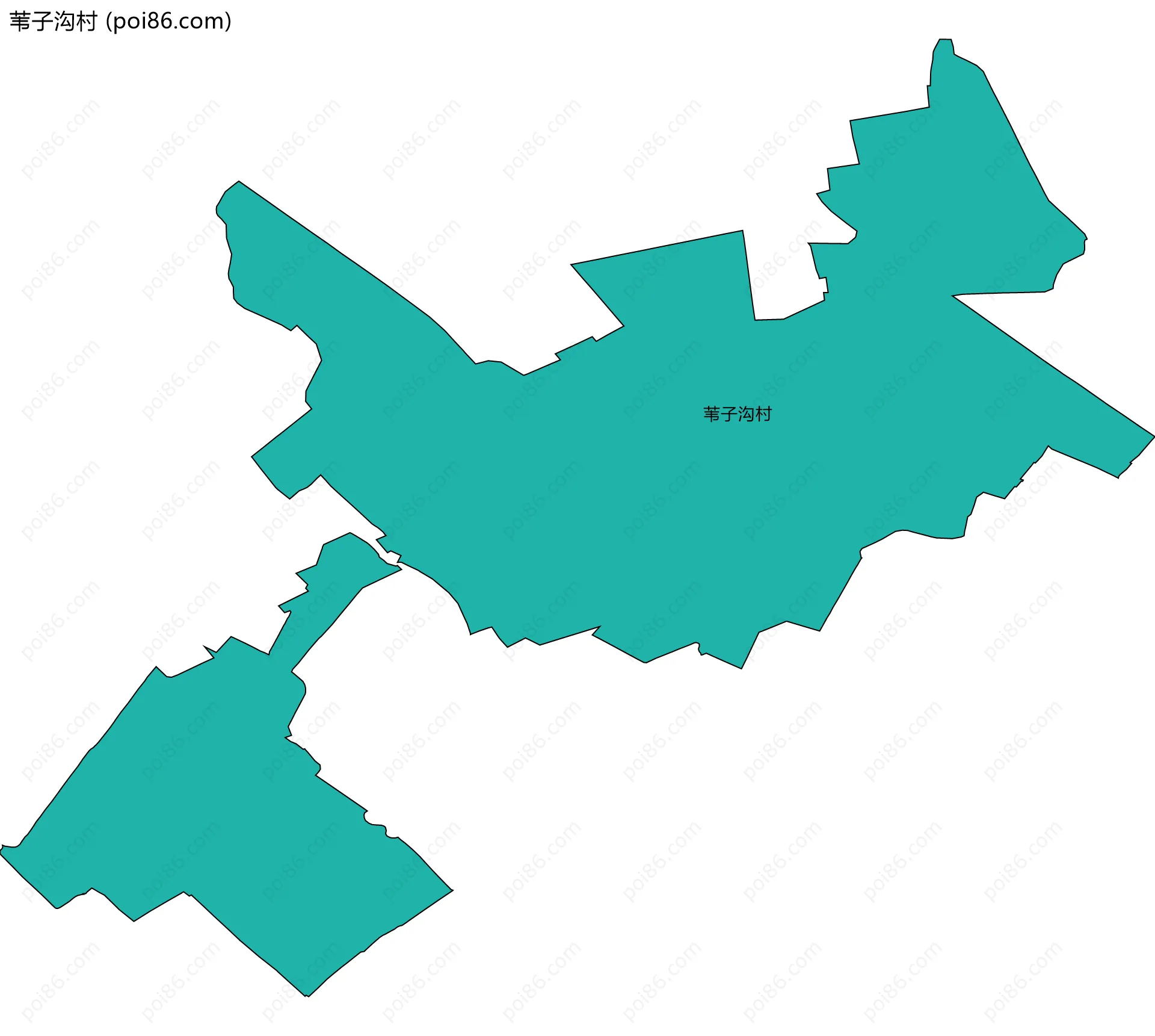 苇子沟村边界地图