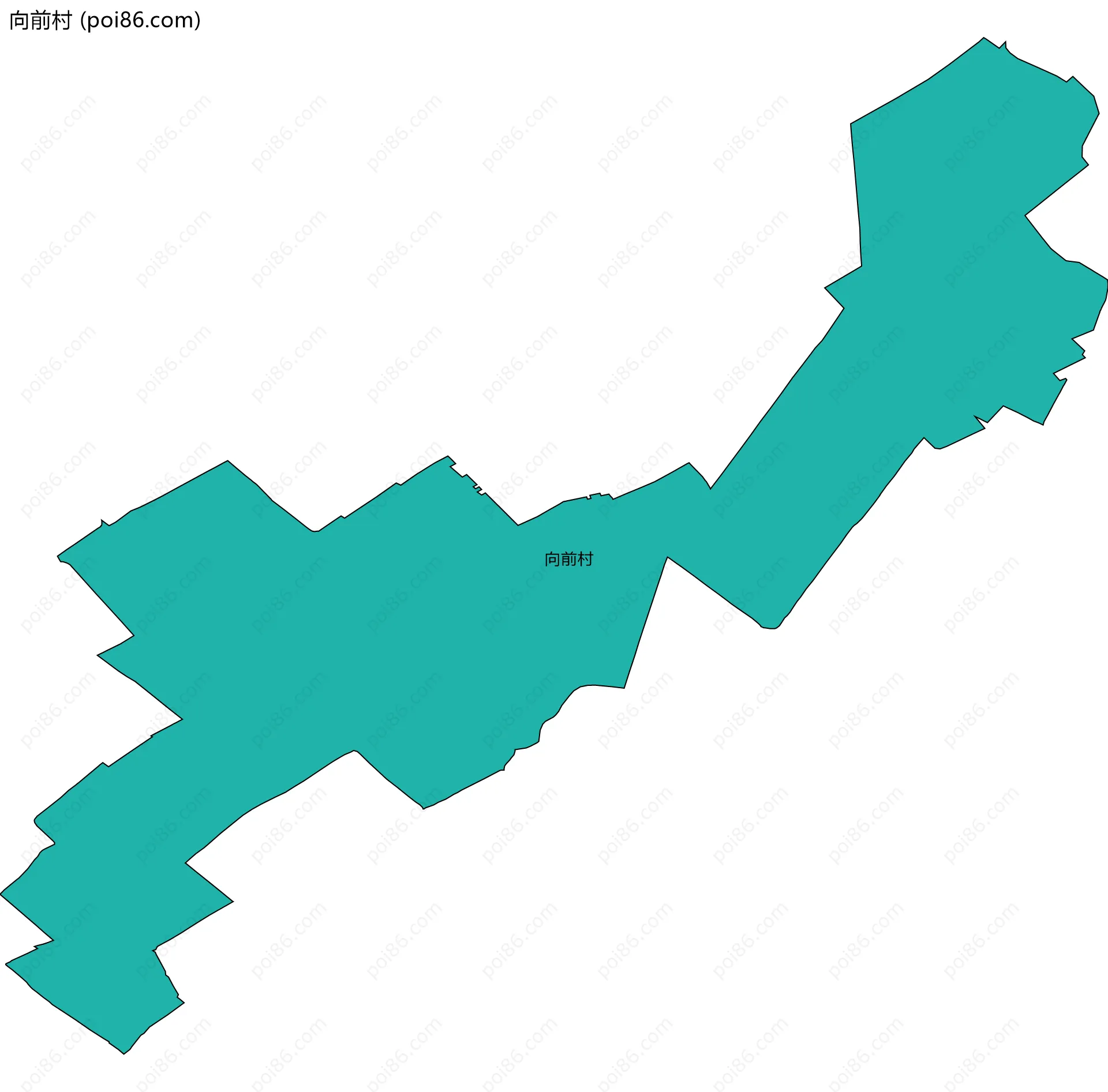 向前村边界地图