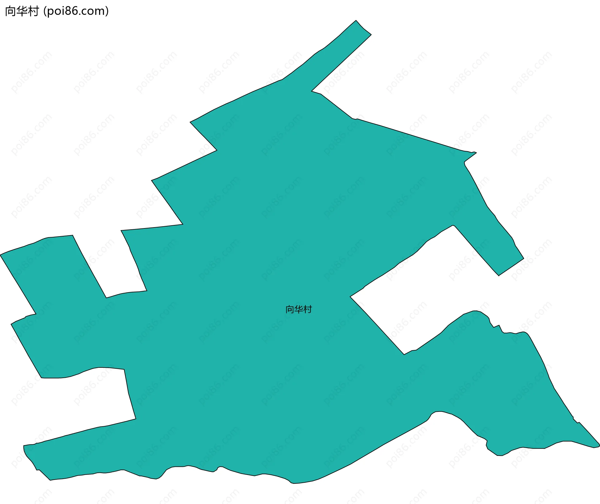 向华村边界地图