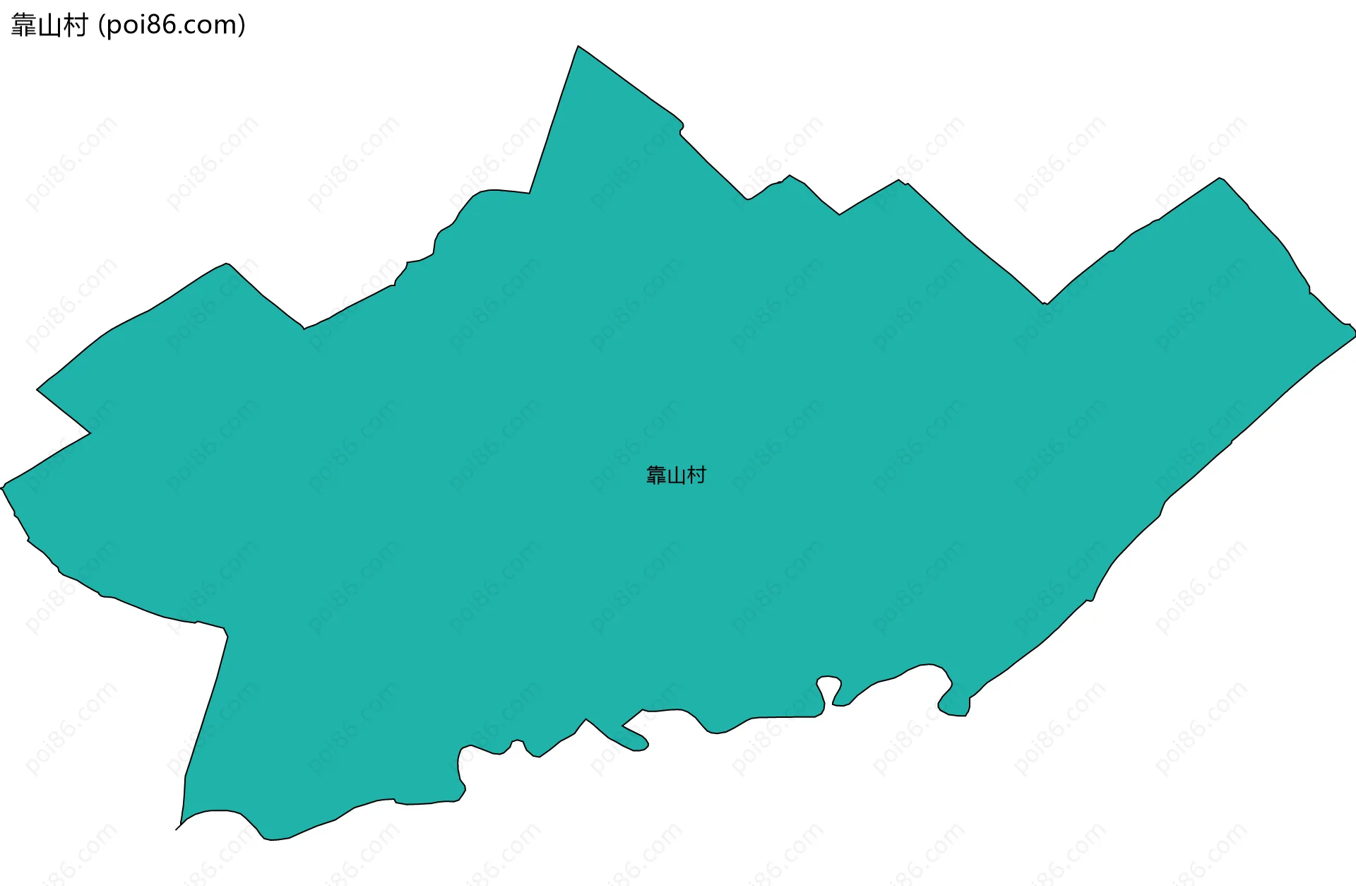 靠山村边界地图