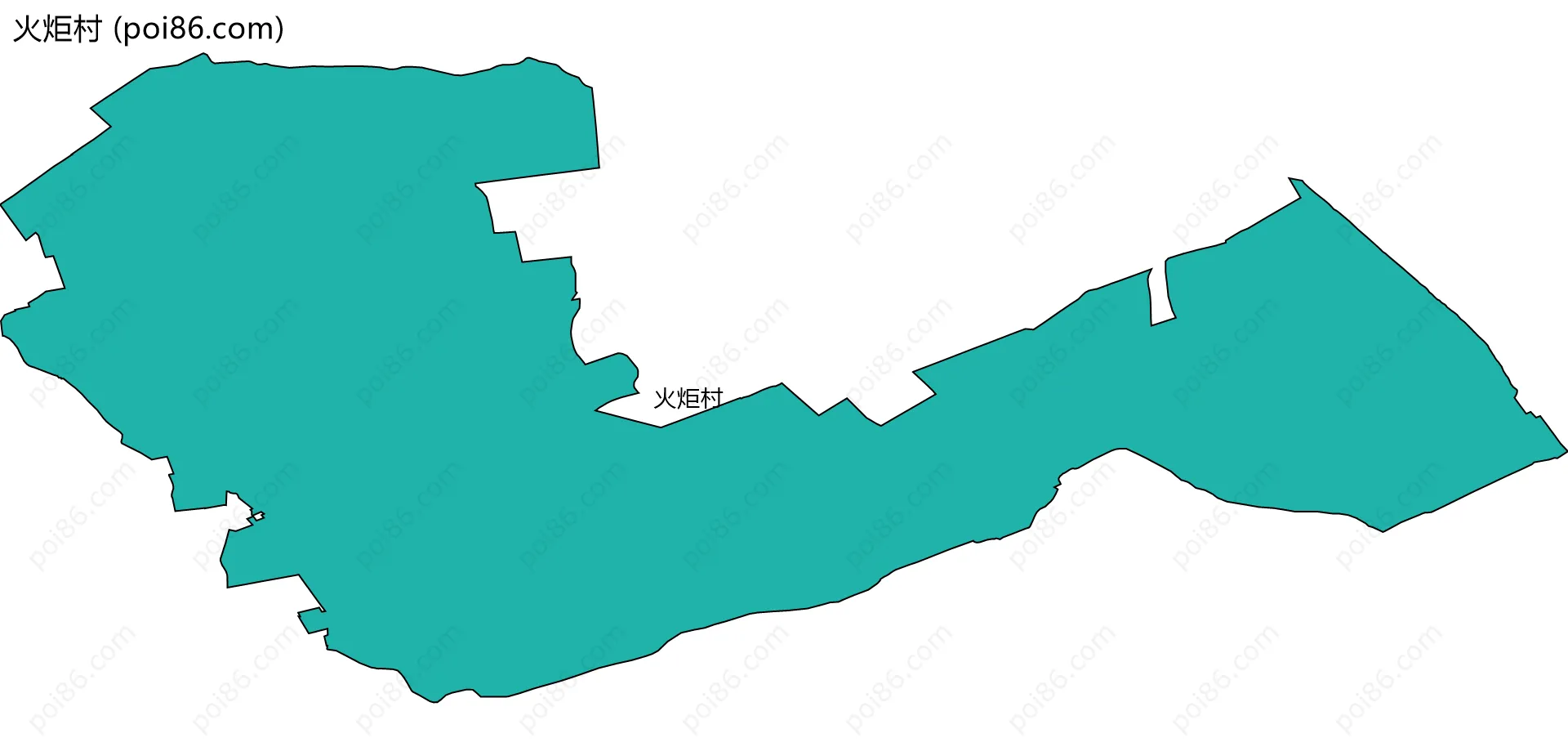 火炬村边界地图