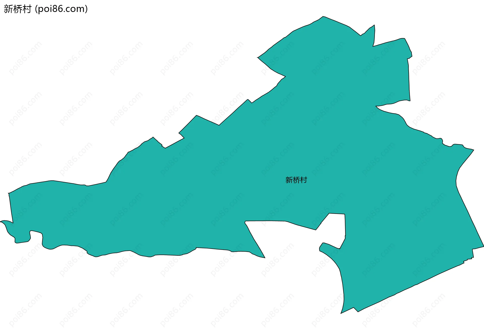 新桥村边界地图