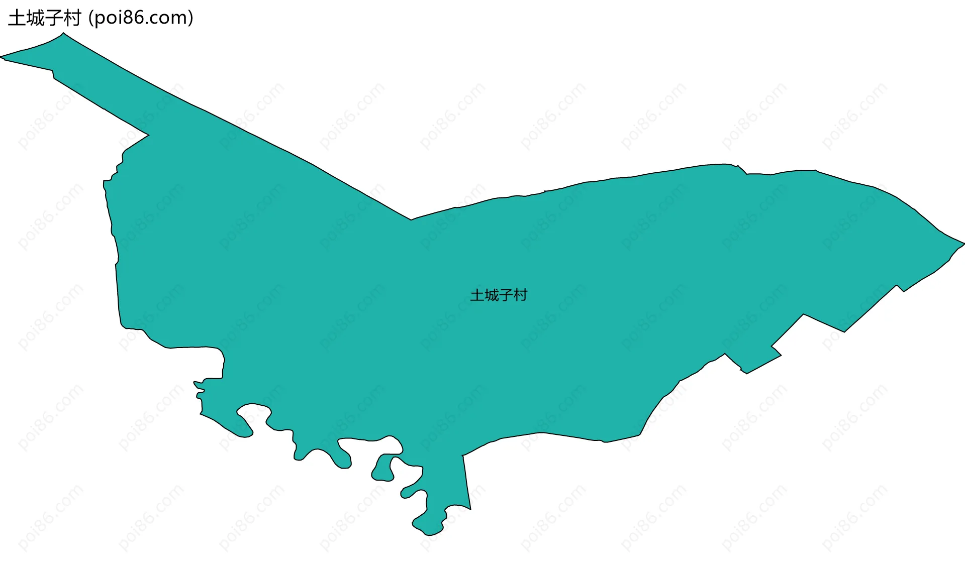 土城子村边界地图