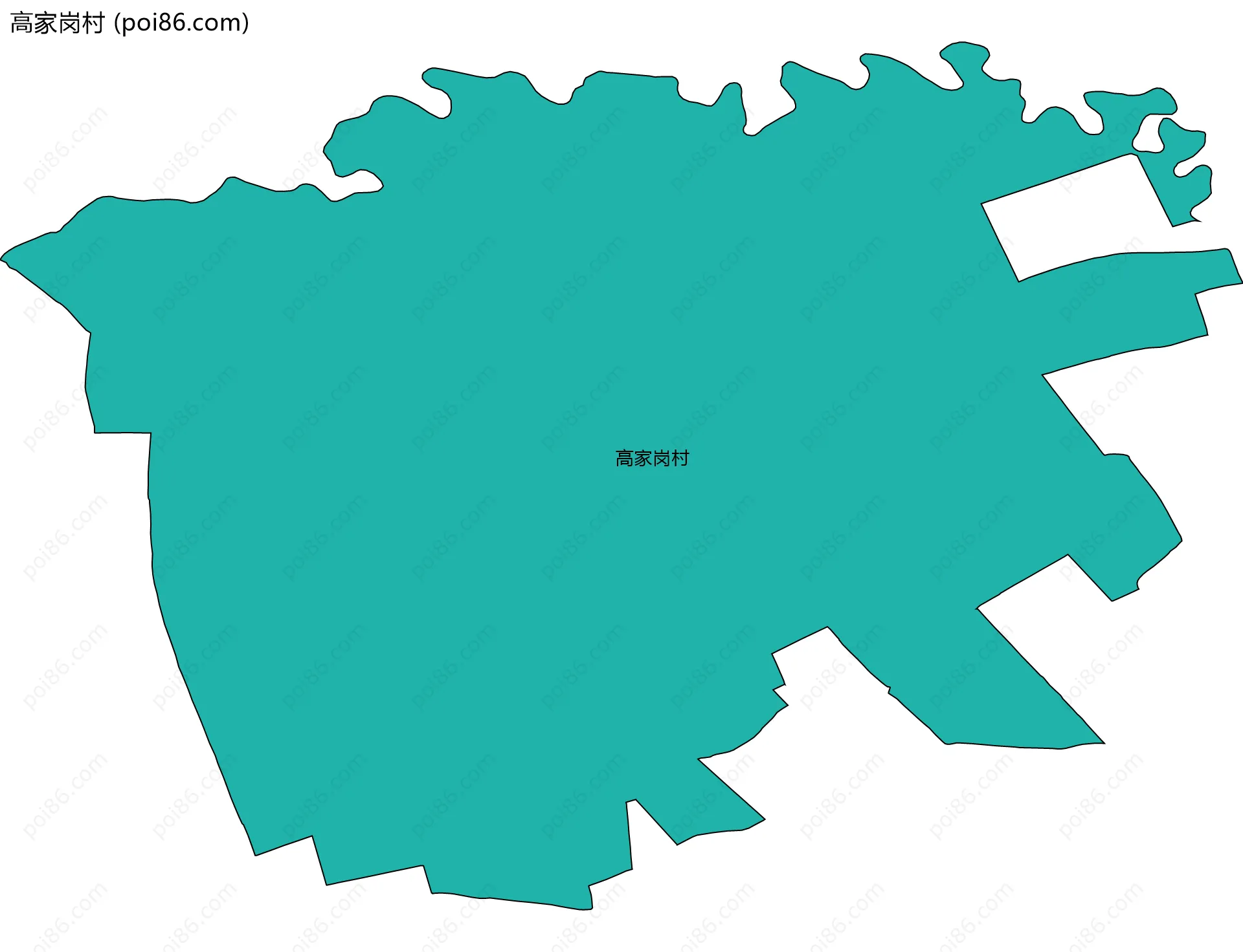 高家岗村边界地图