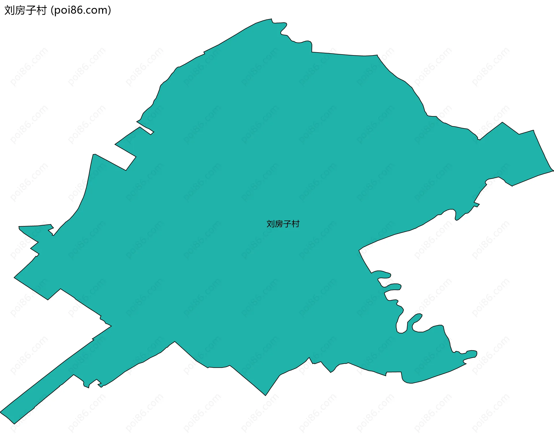 刘房子村边界地图