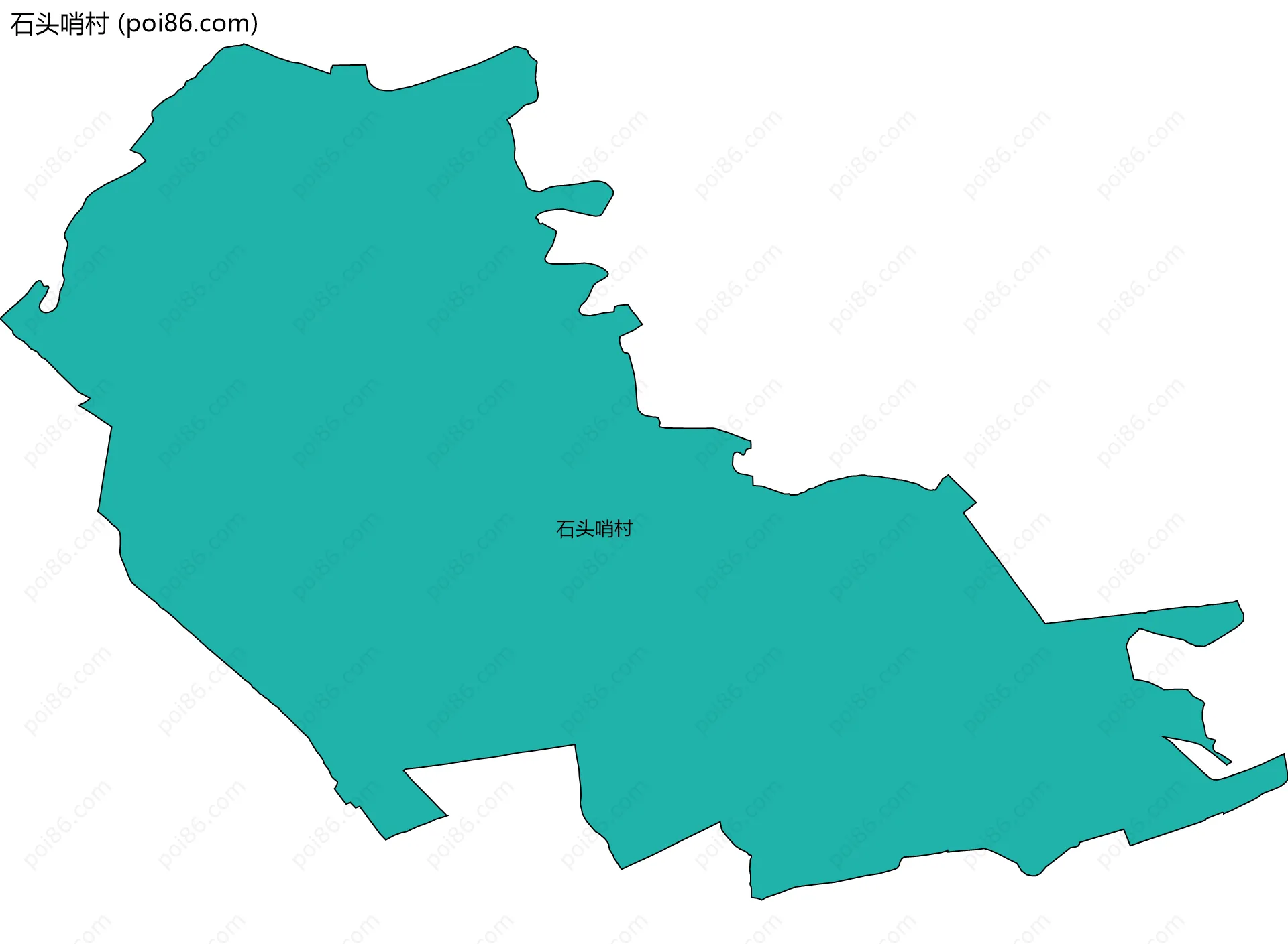 石头哨村边界地图