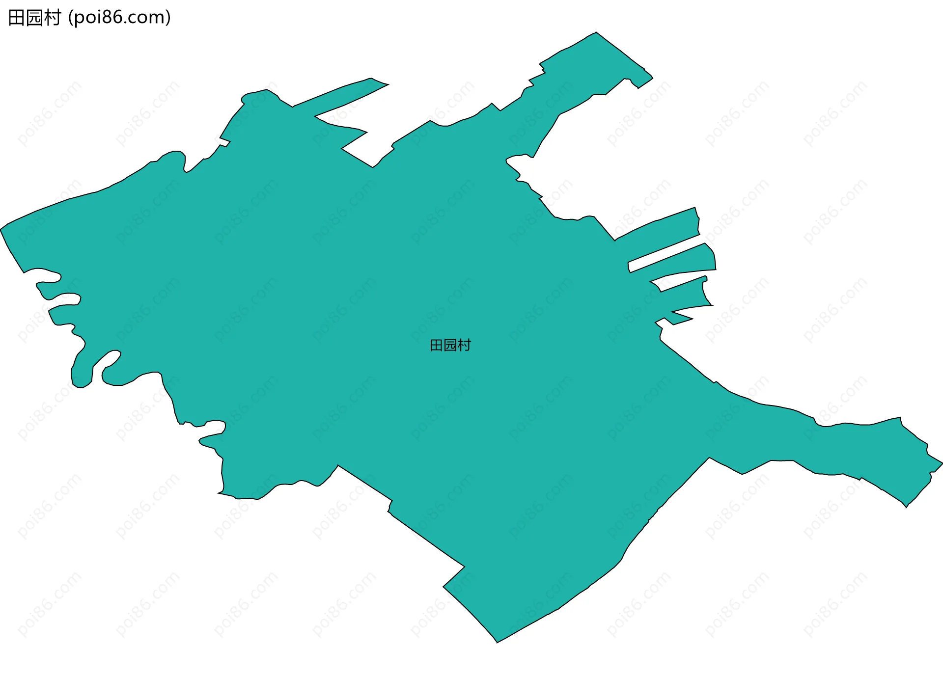田园村边界地图