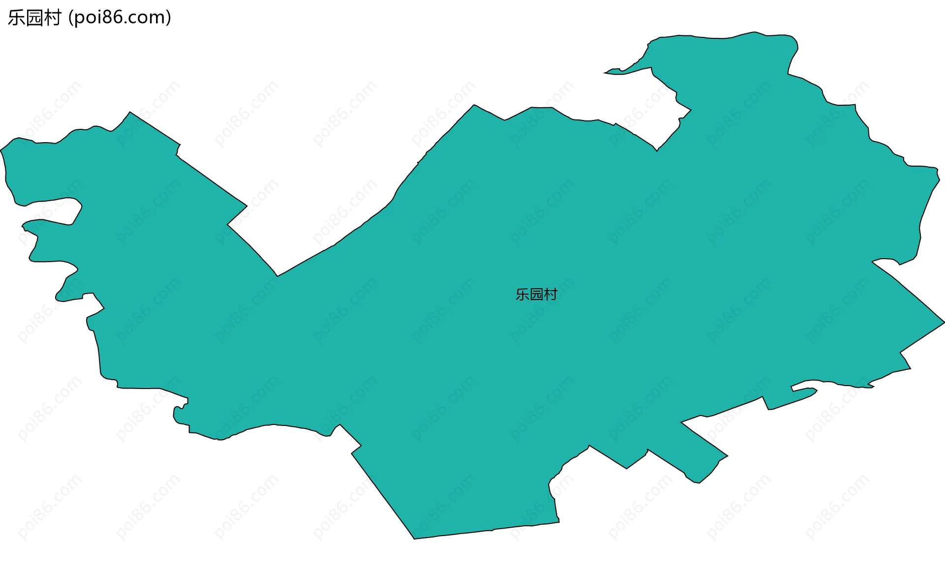 乐园村边界地图