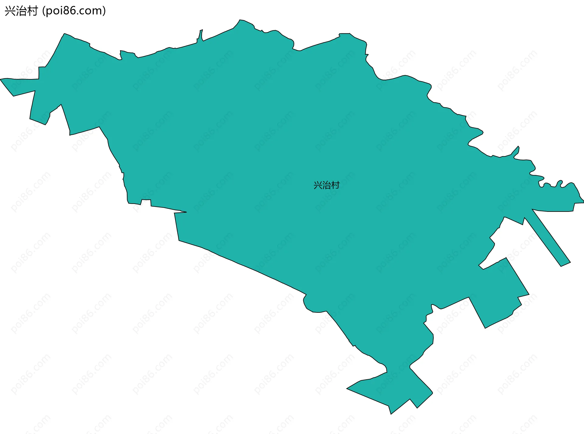 兴治村边界地图