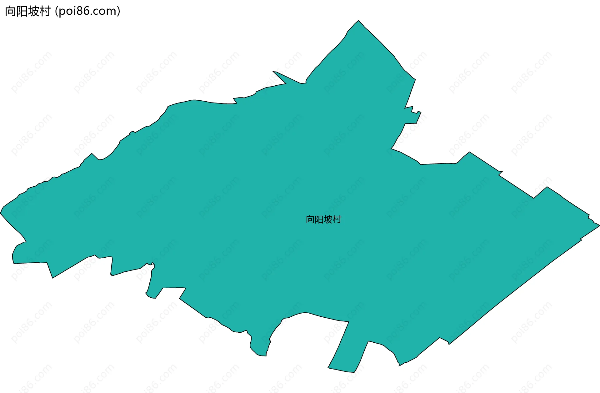 向阳坡村边界地图