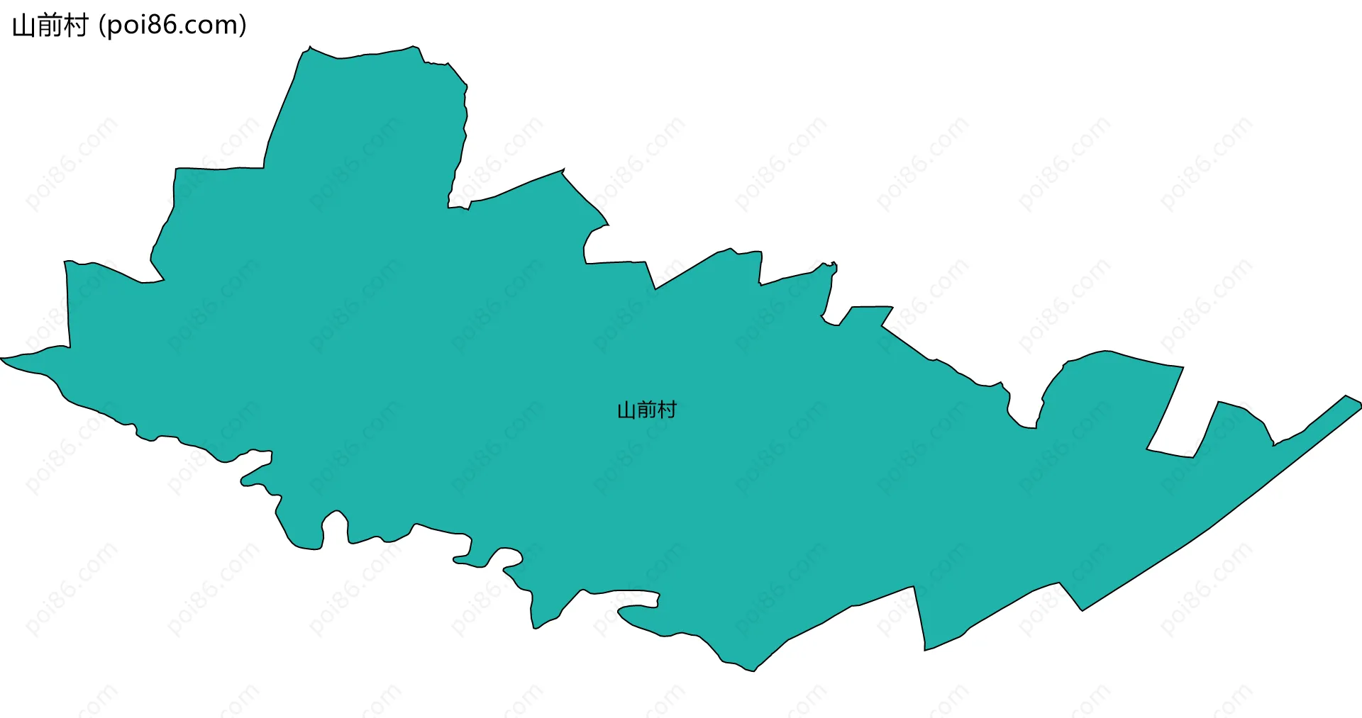 山前村边界地图