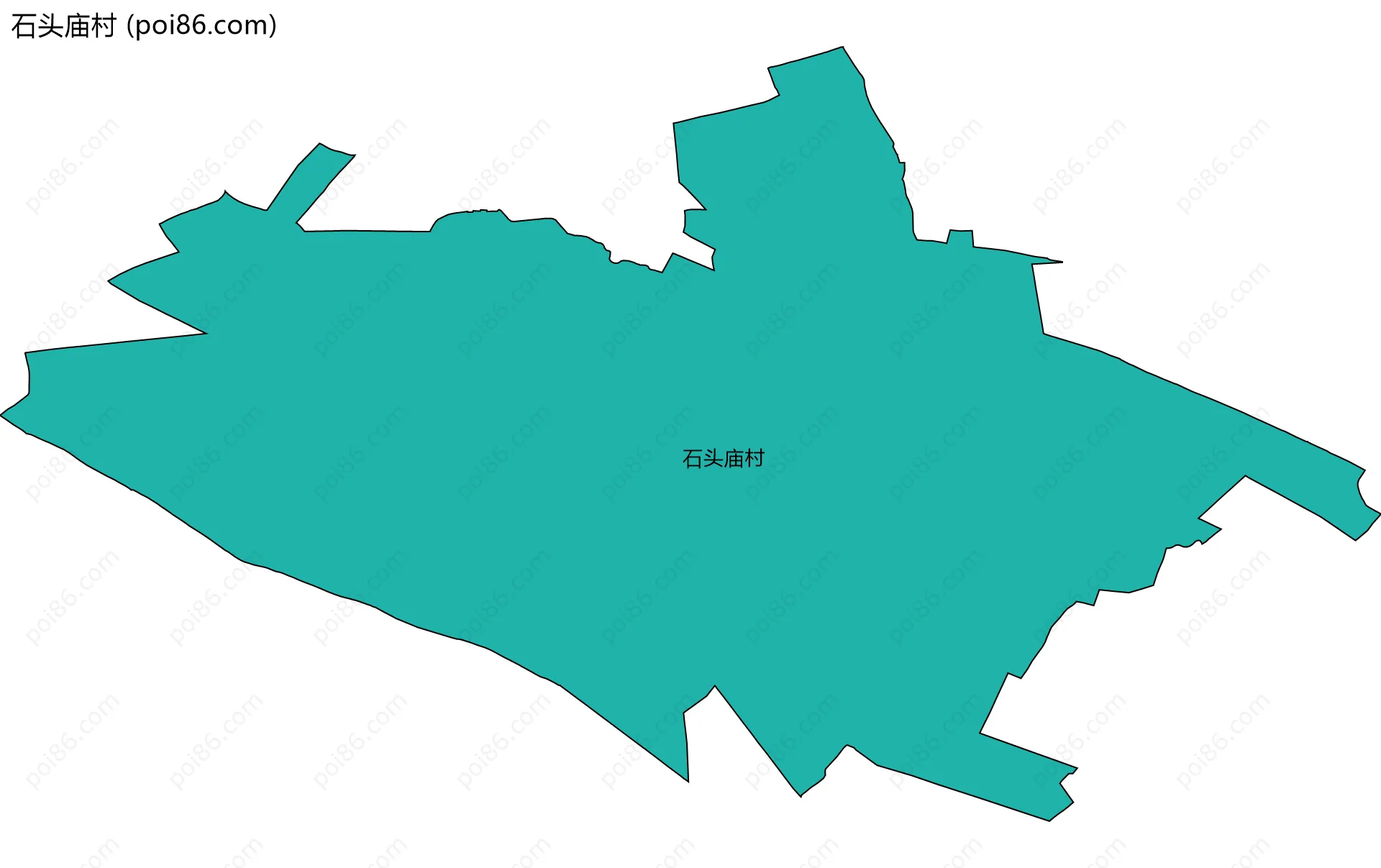 石头庙村边界地图