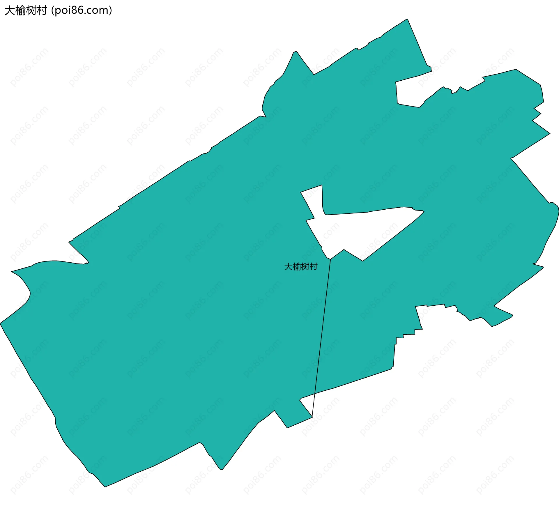 大榆树村边界地图