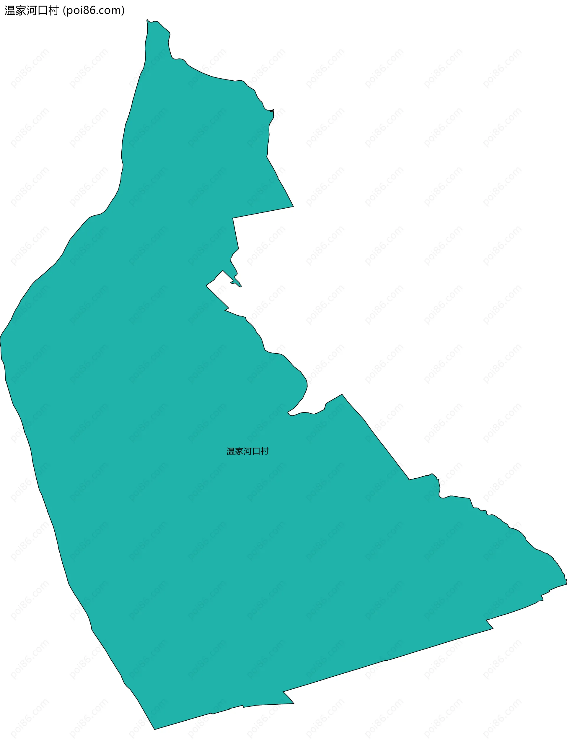 温家河口村边界地图