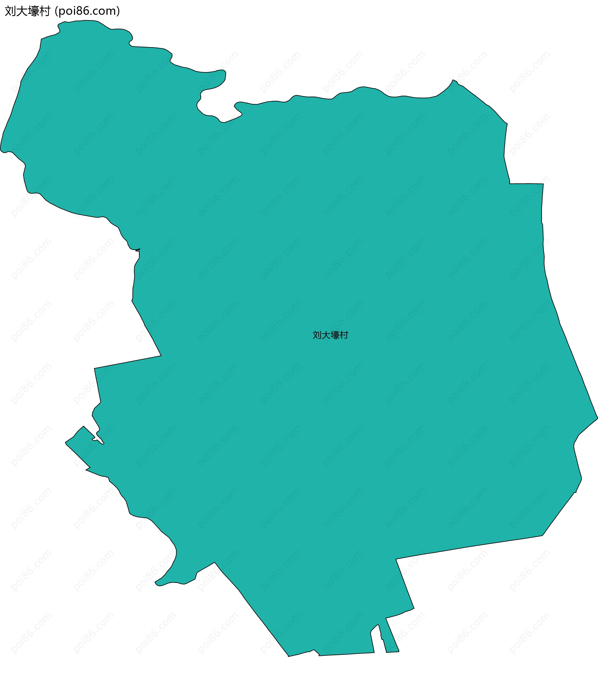 刘大壕村边界地图