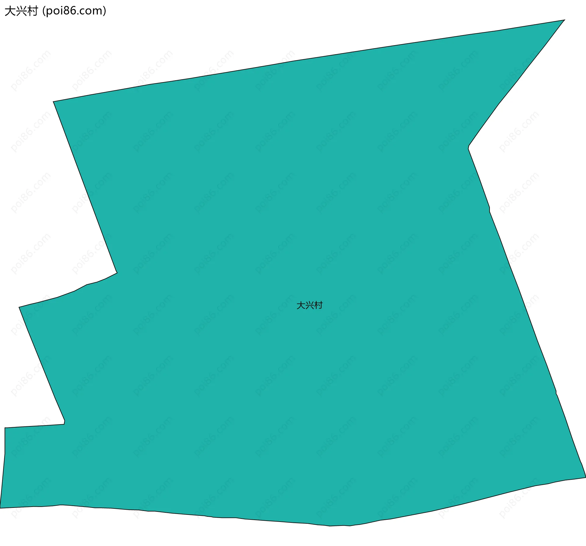 大兴村边界地图