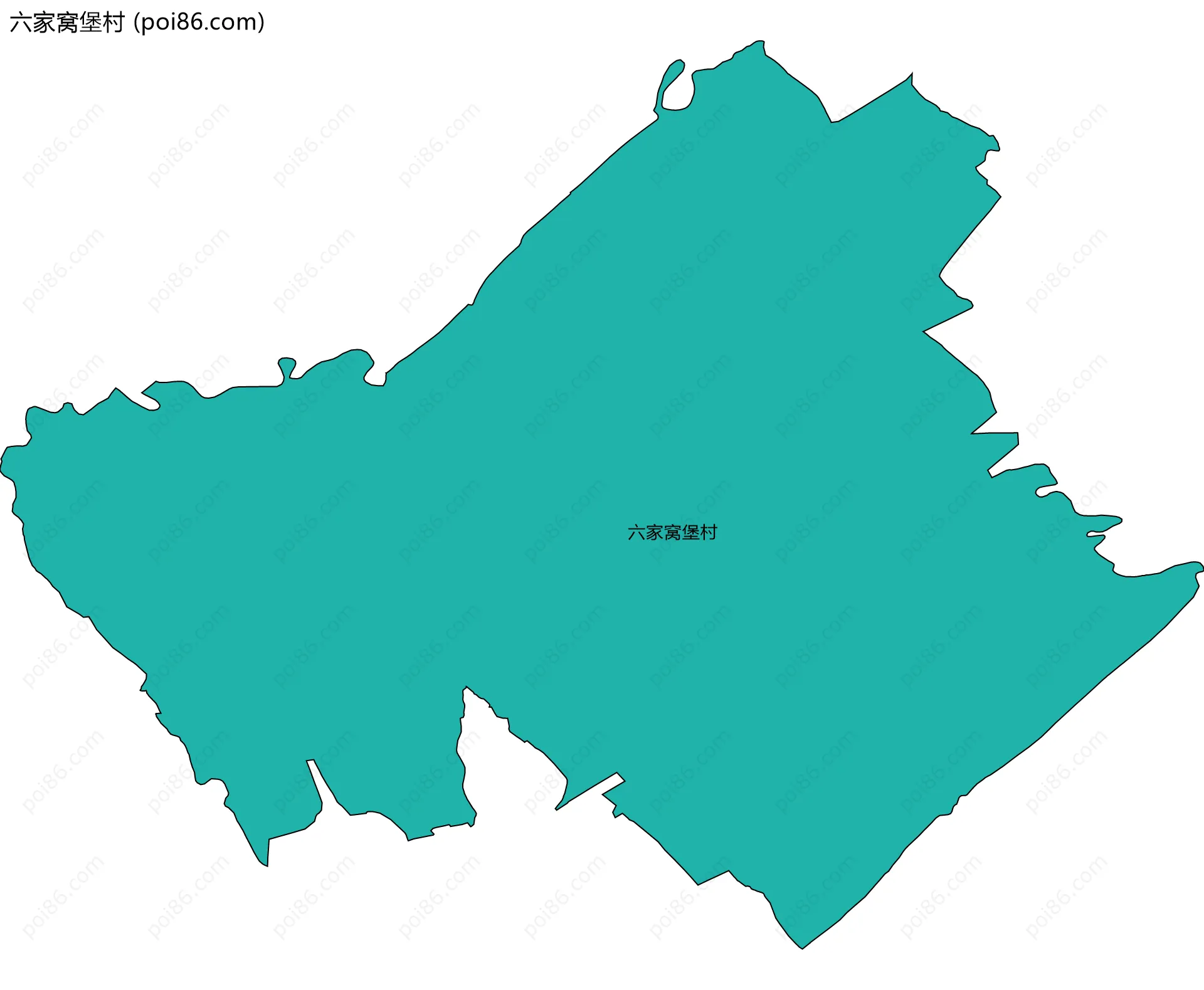 六家窝堡村边界地图