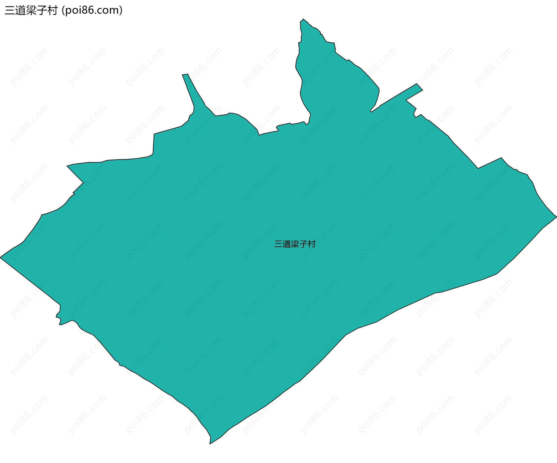 三道梁子村边界地图