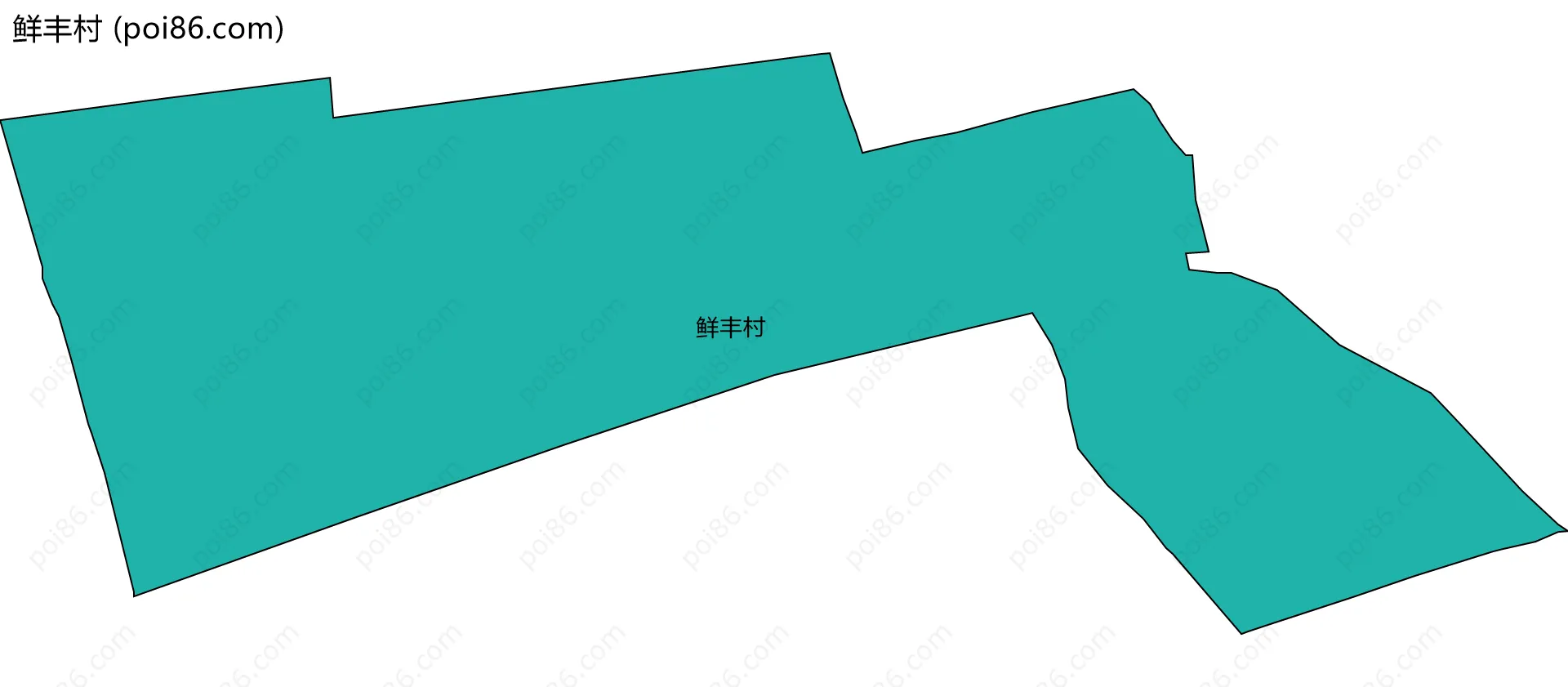 鲜丰村边界地图
