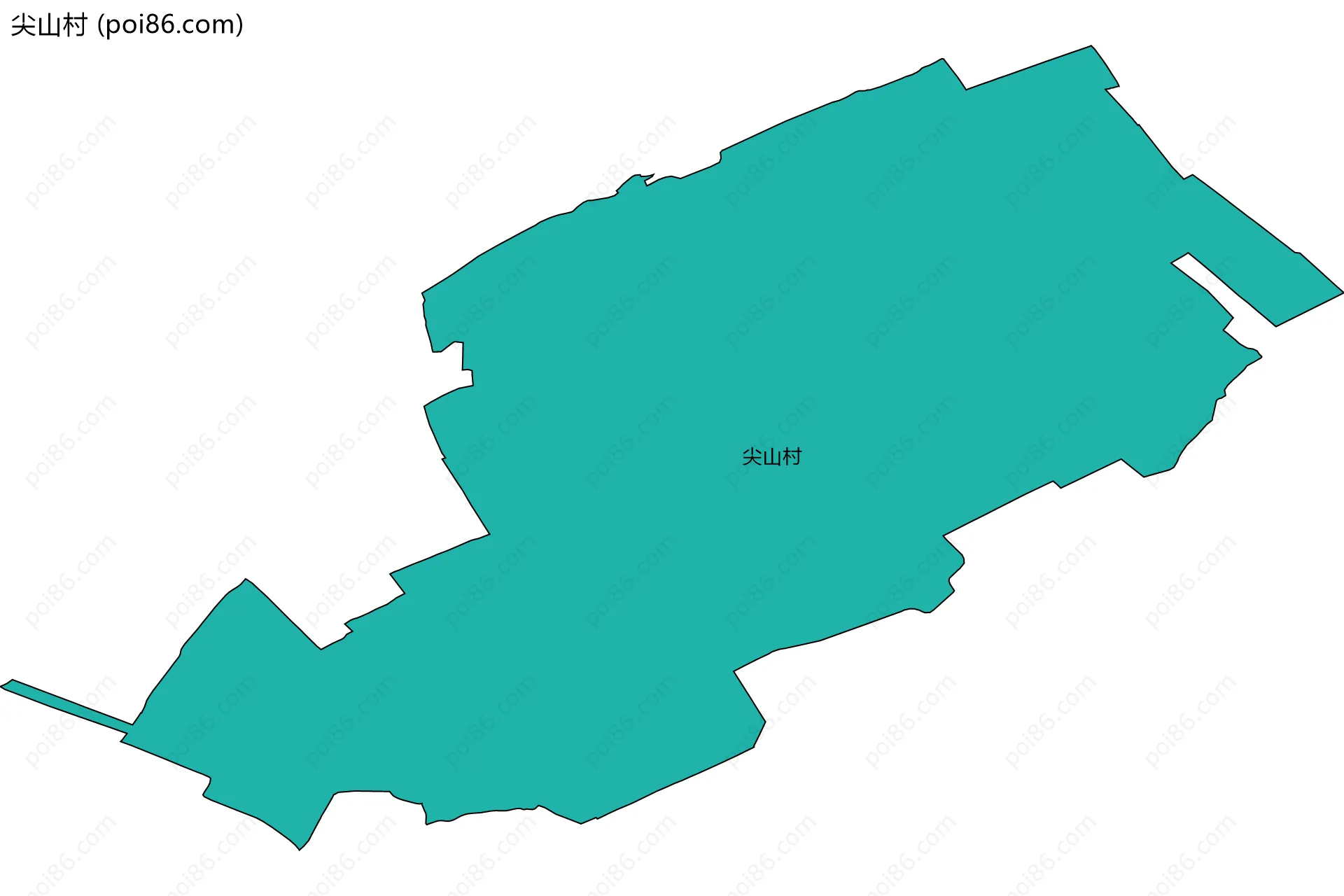 尖山村边界地图