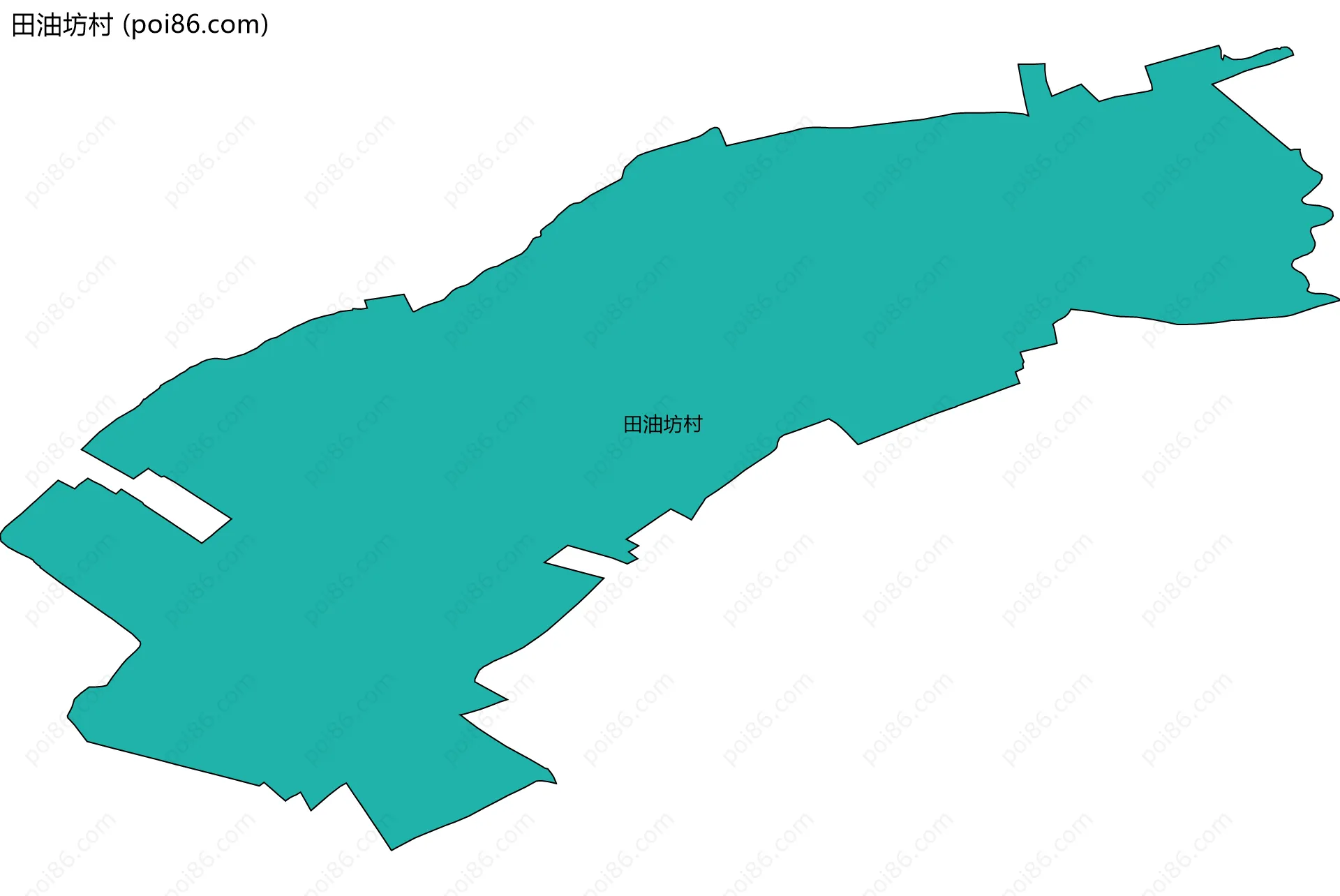 田油坊村边界地图
