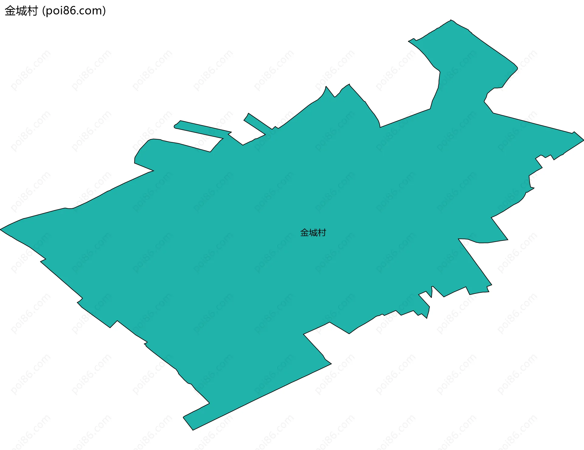 金城村边界地图