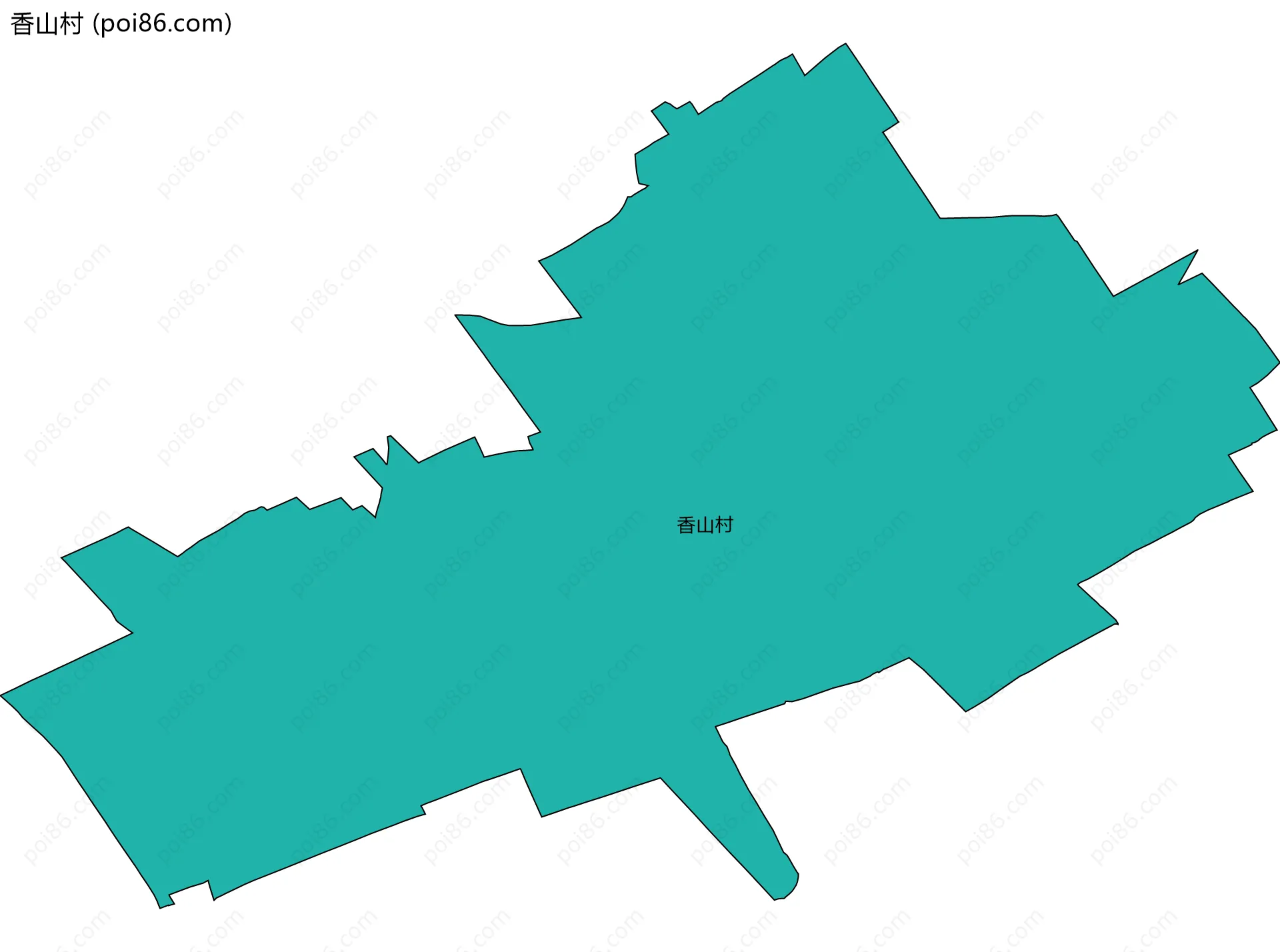 香山村边界地图