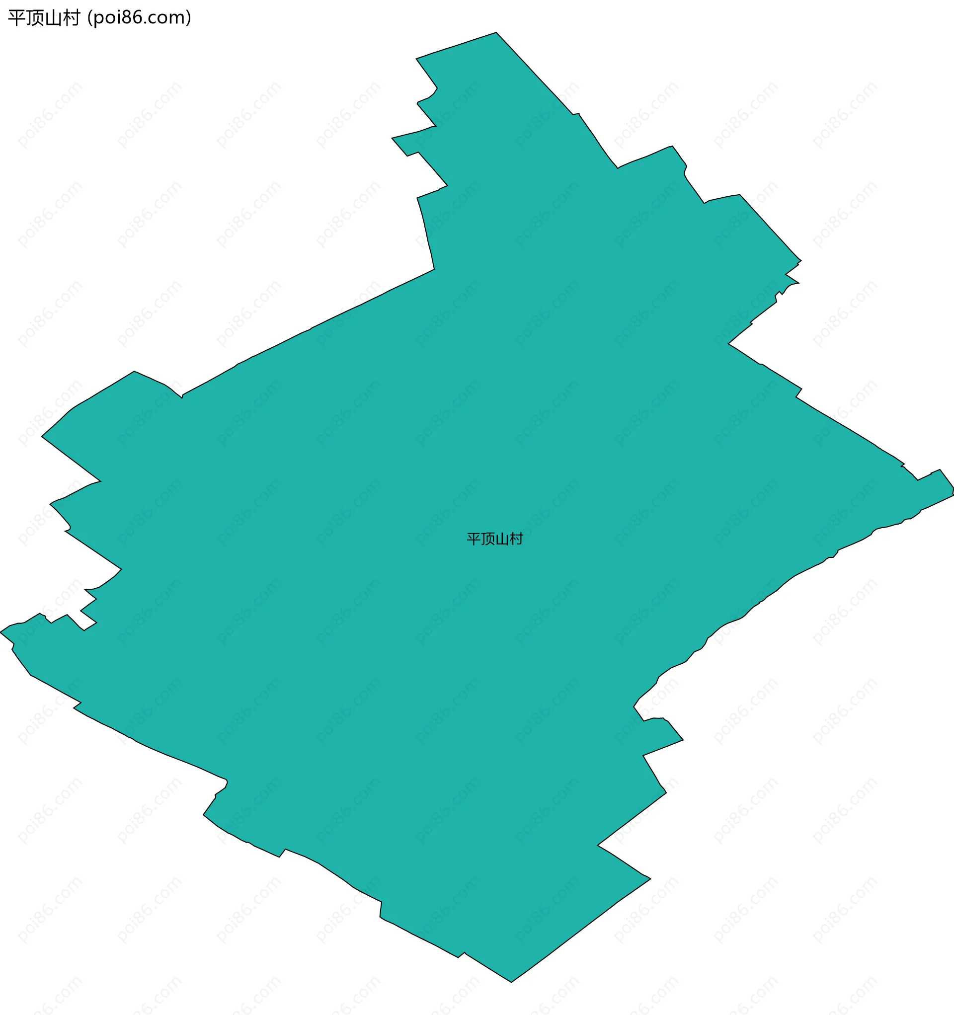 平顶山村边界地图