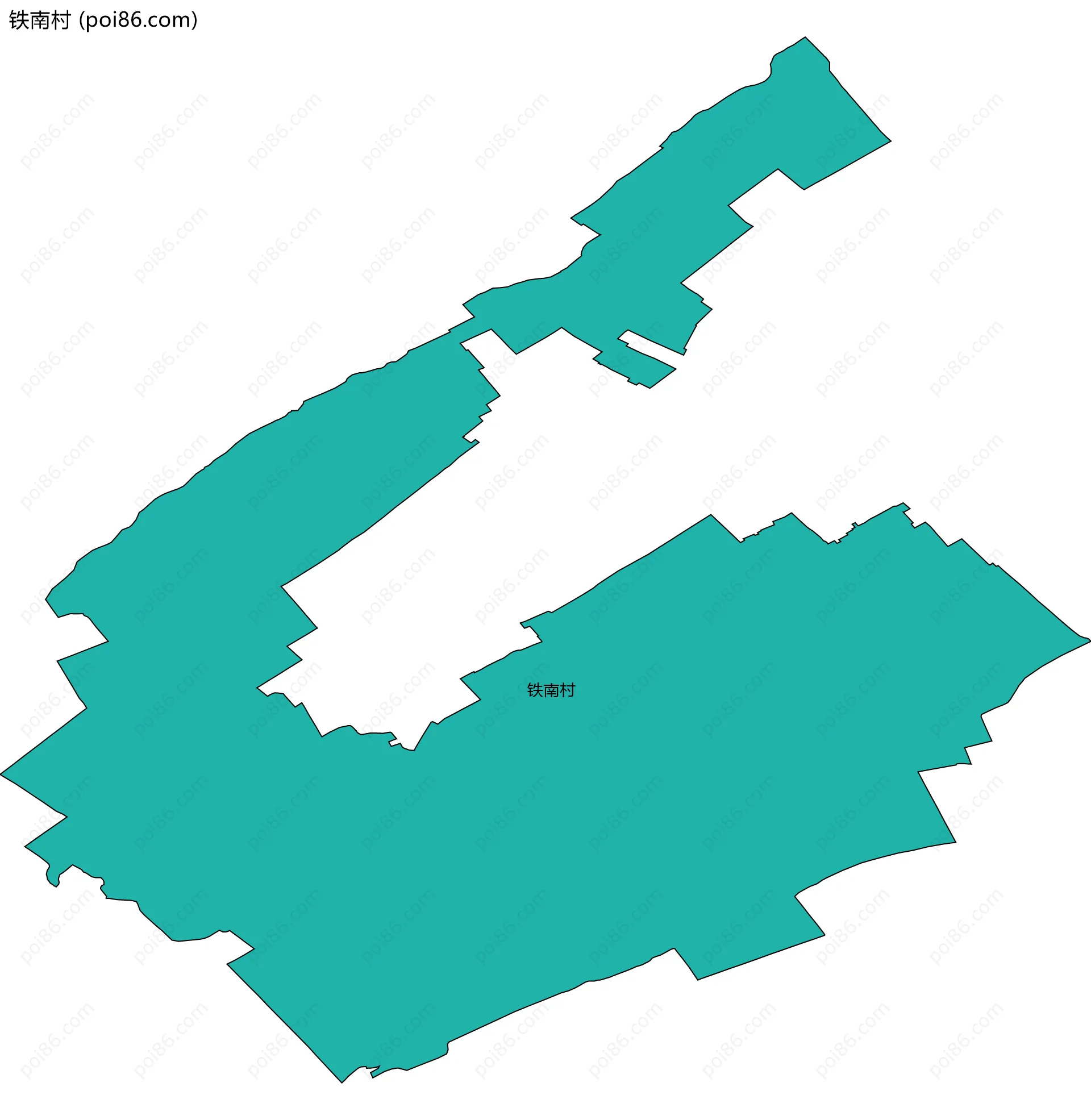 铁南村边界地图