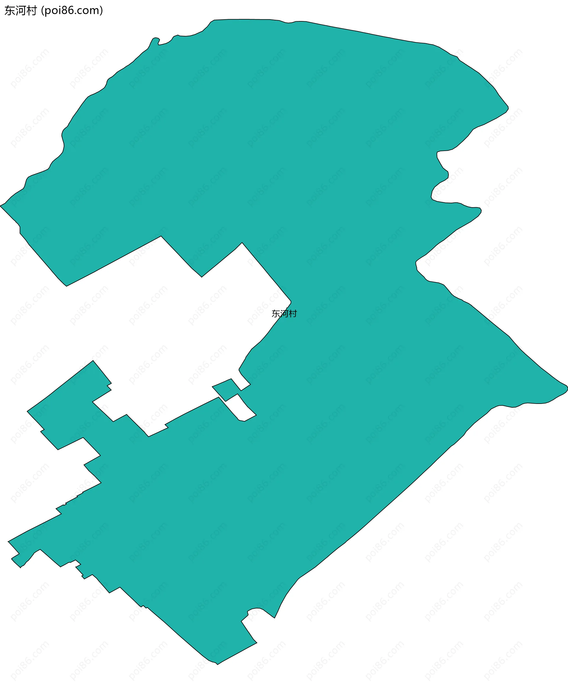 东河村边界地图