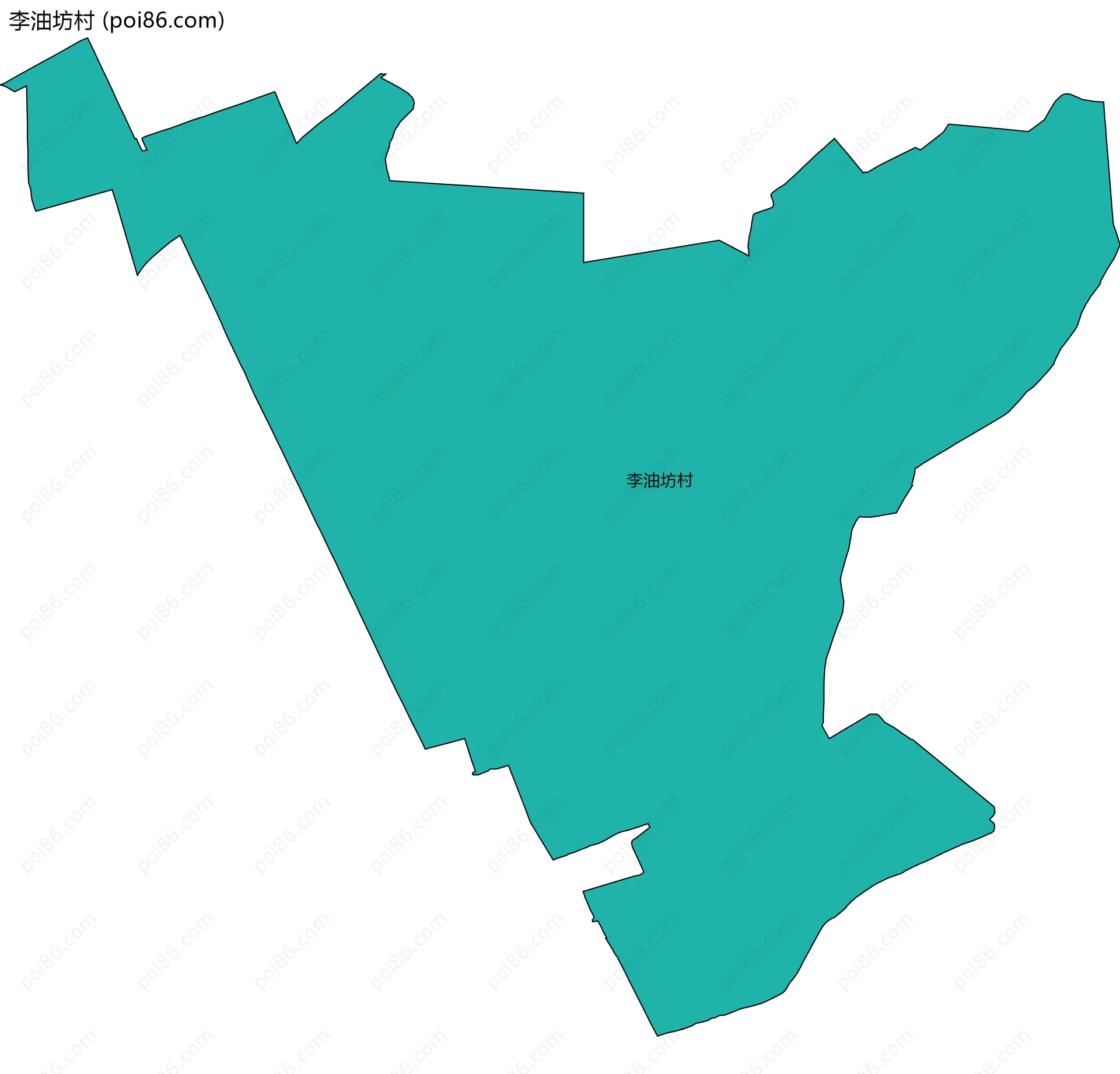 李油坊村边界地图