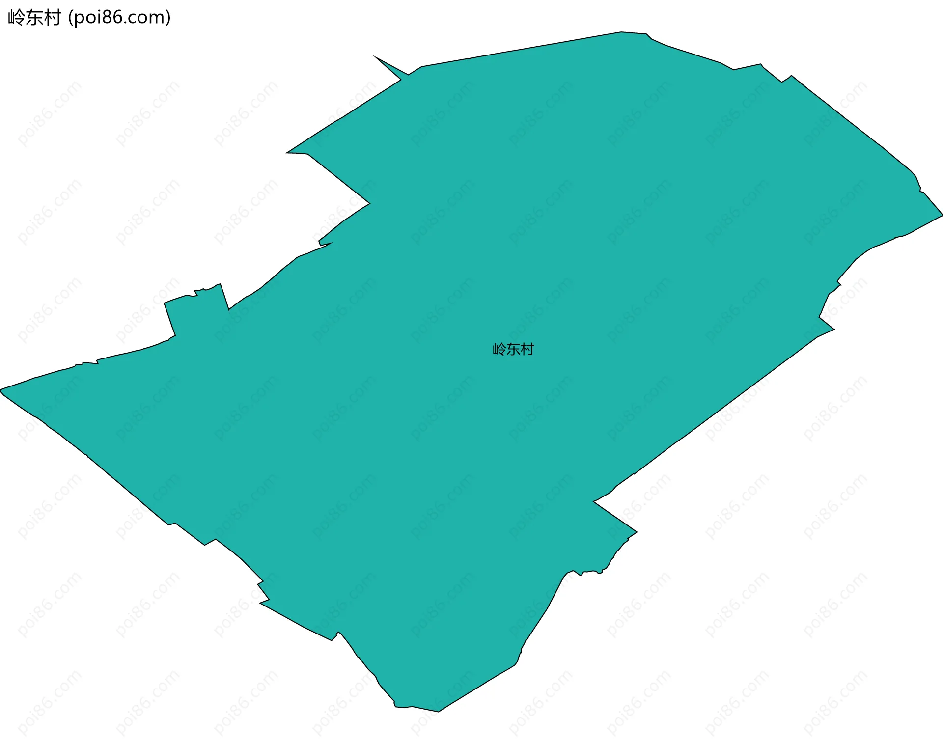 岭东村边界地图
