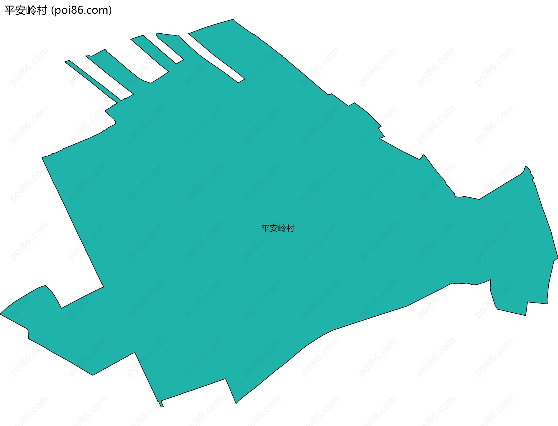 平安岭村边界地图