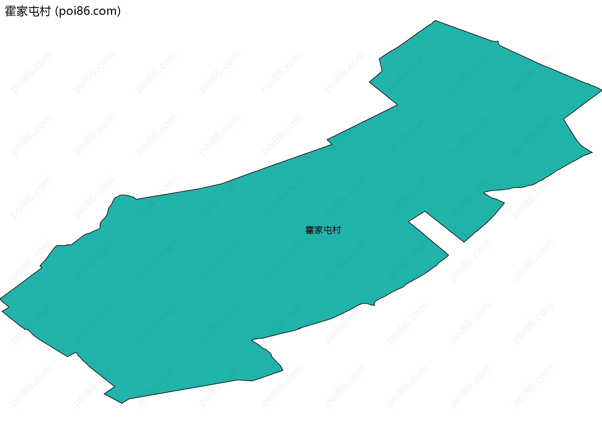 霍家屯村边界地图