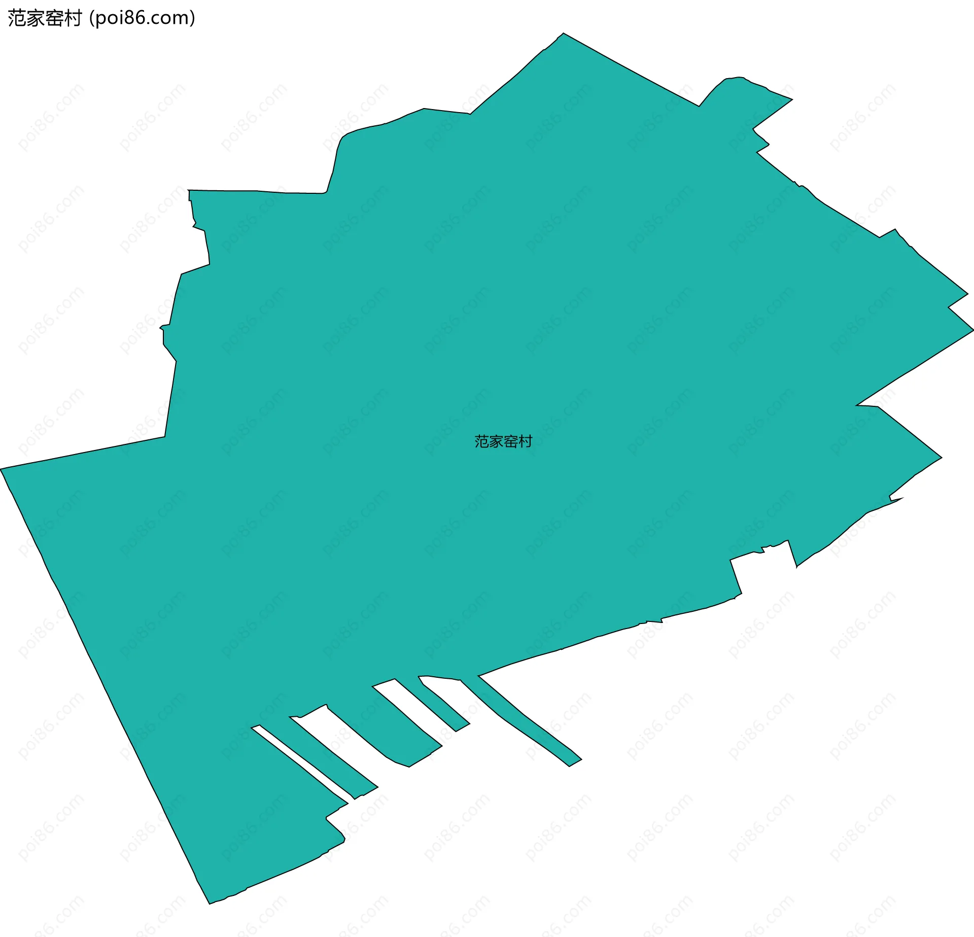 范家窑村边界地图