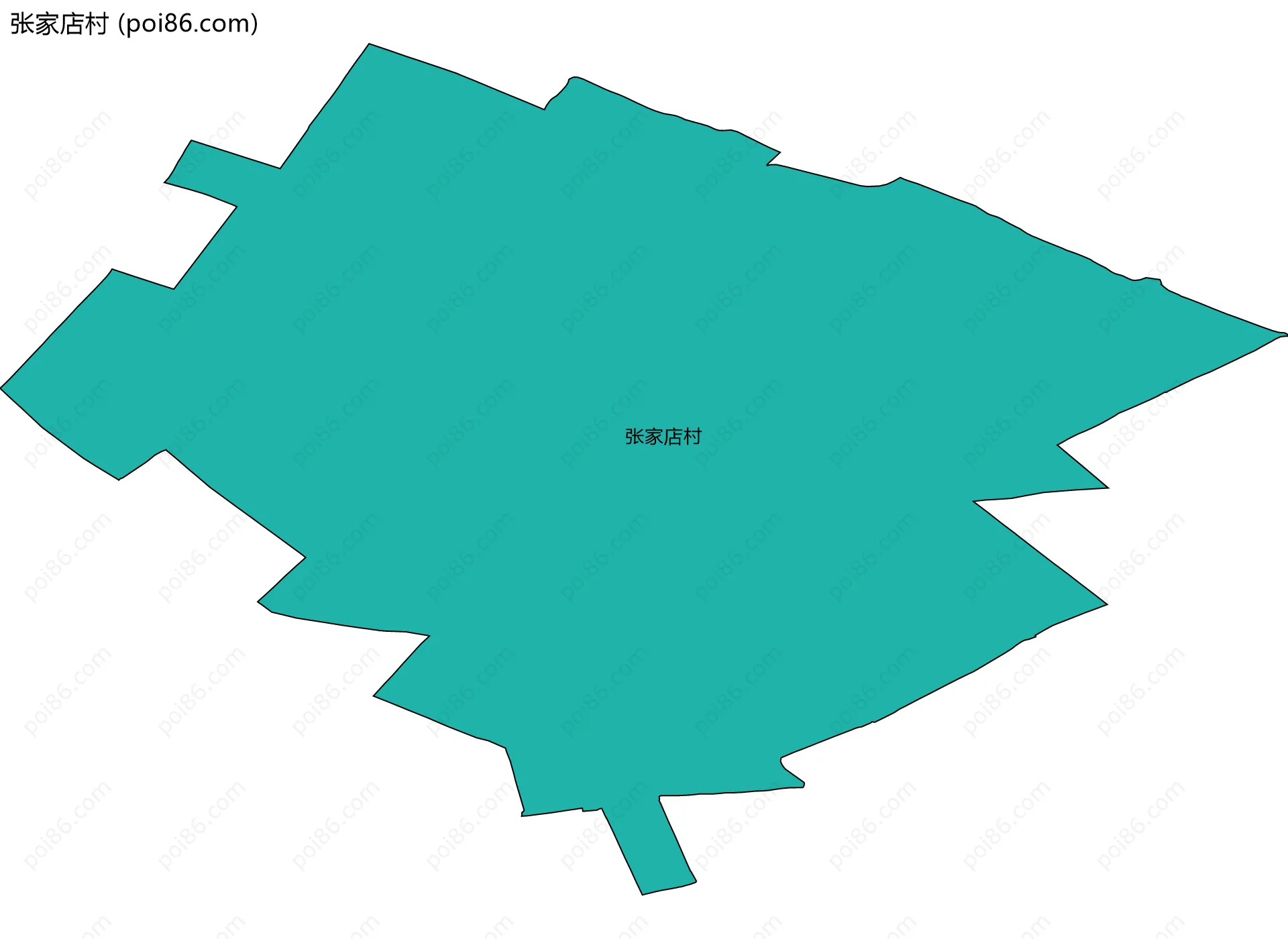 张家店村边界地图