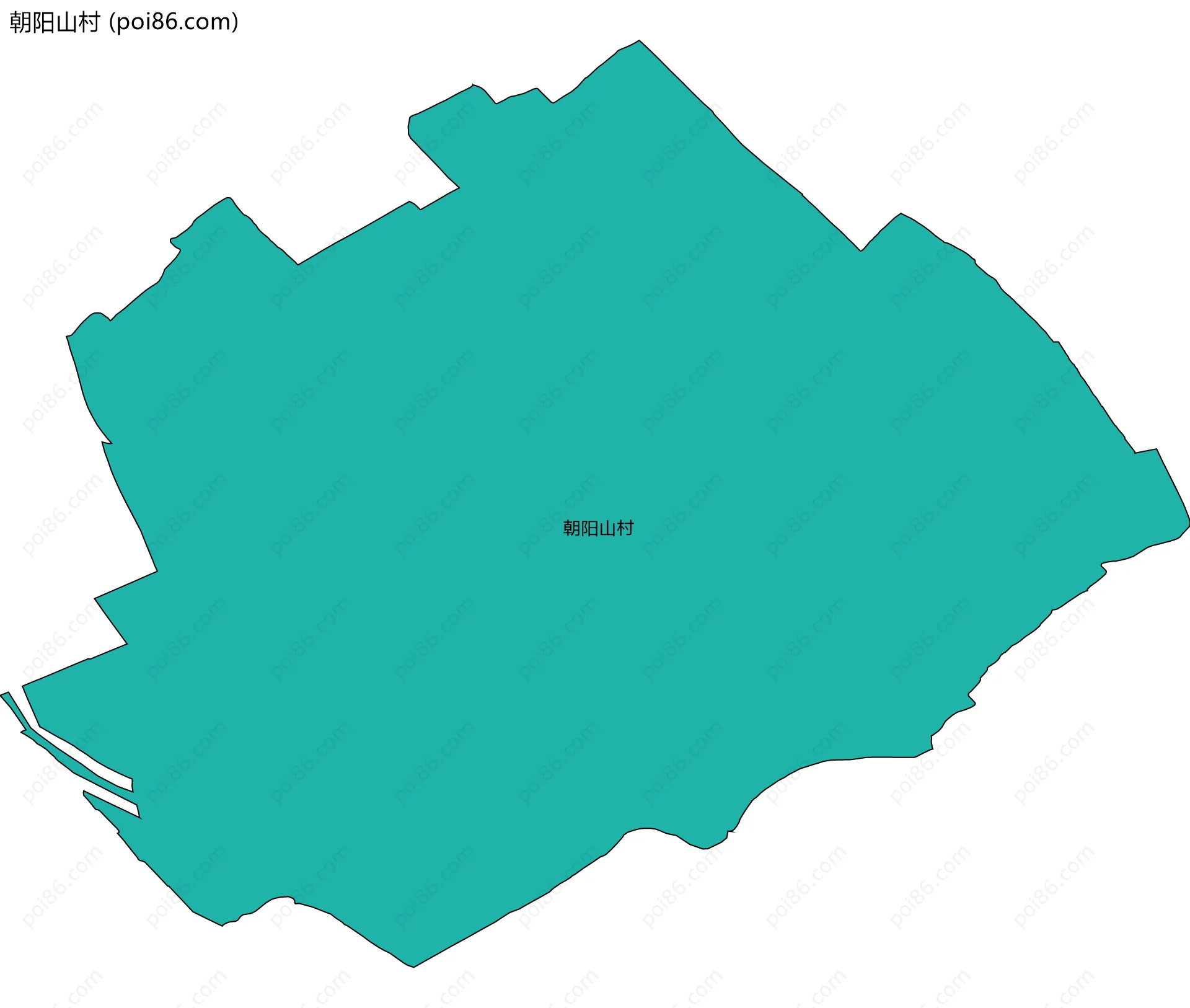 朝阳山村边界地图