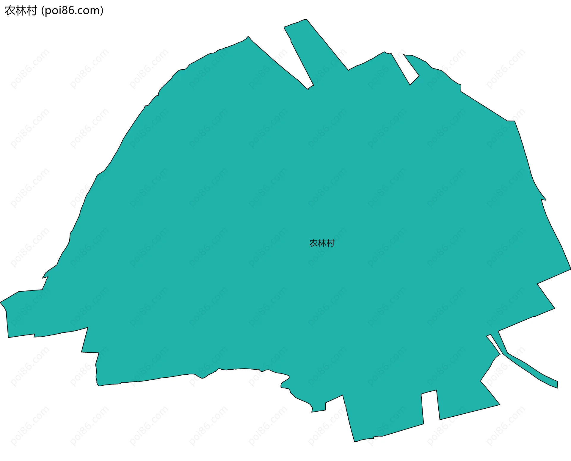 农林村边界地图