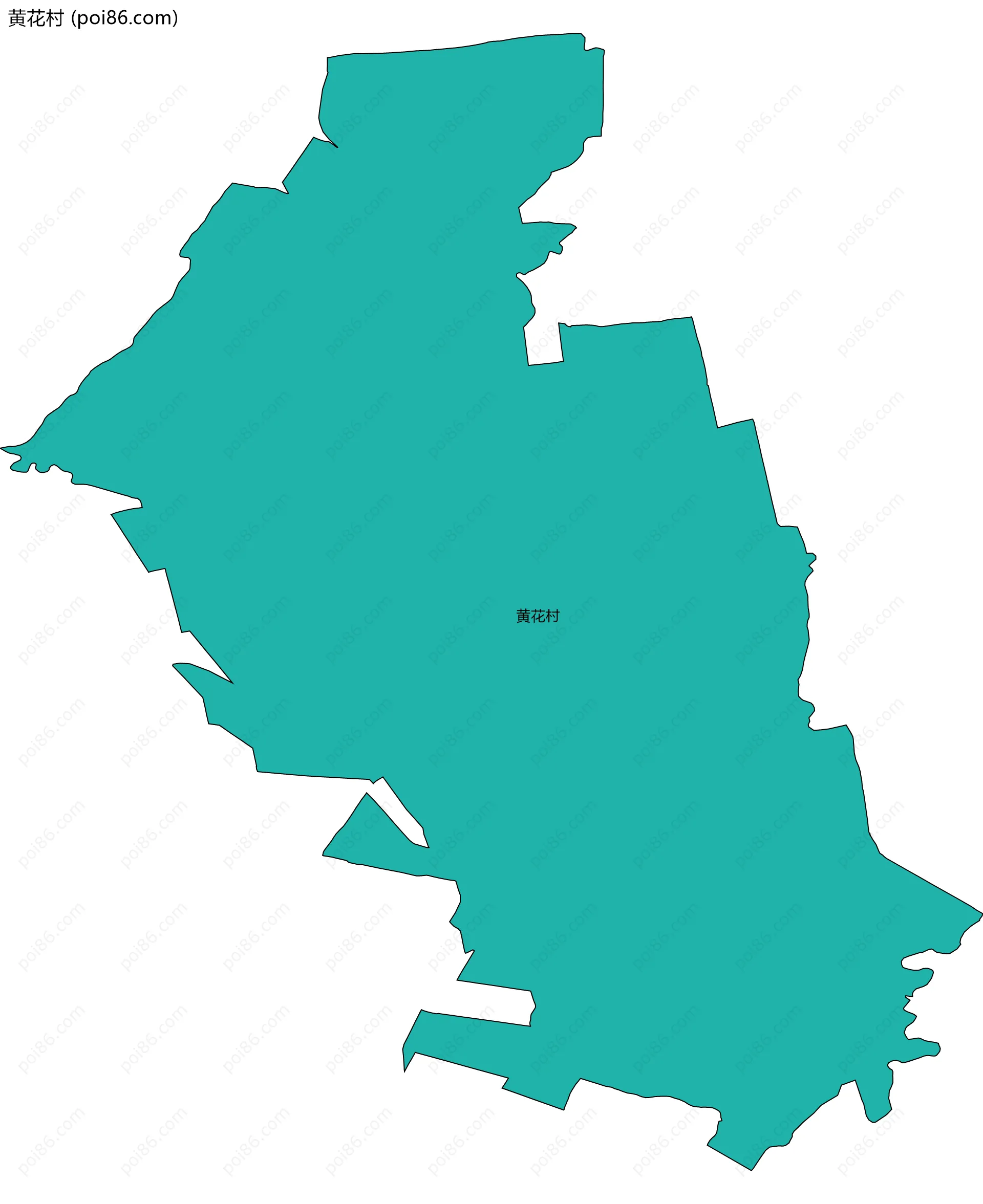 黄花村边界地图