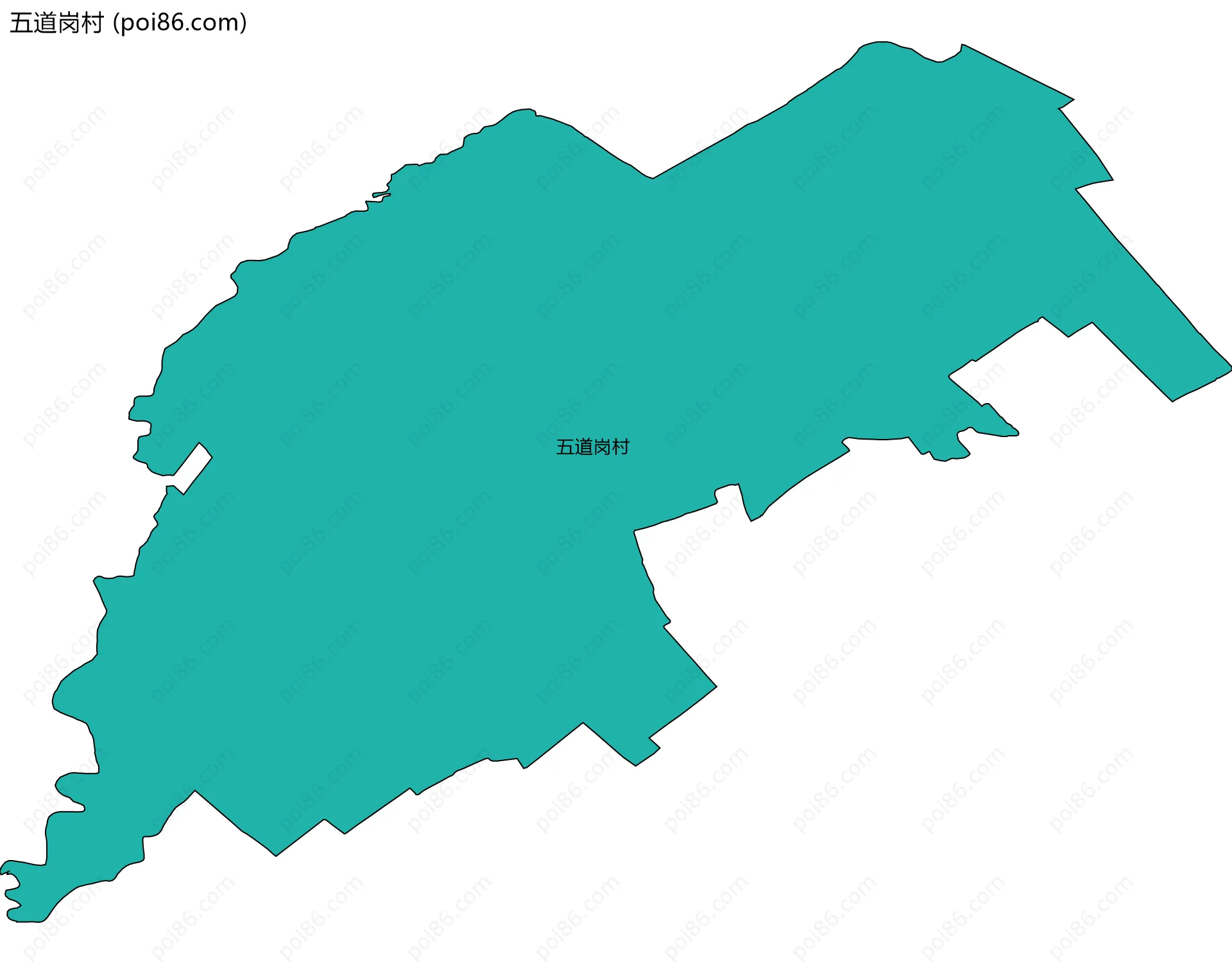 五道岗村边界地图