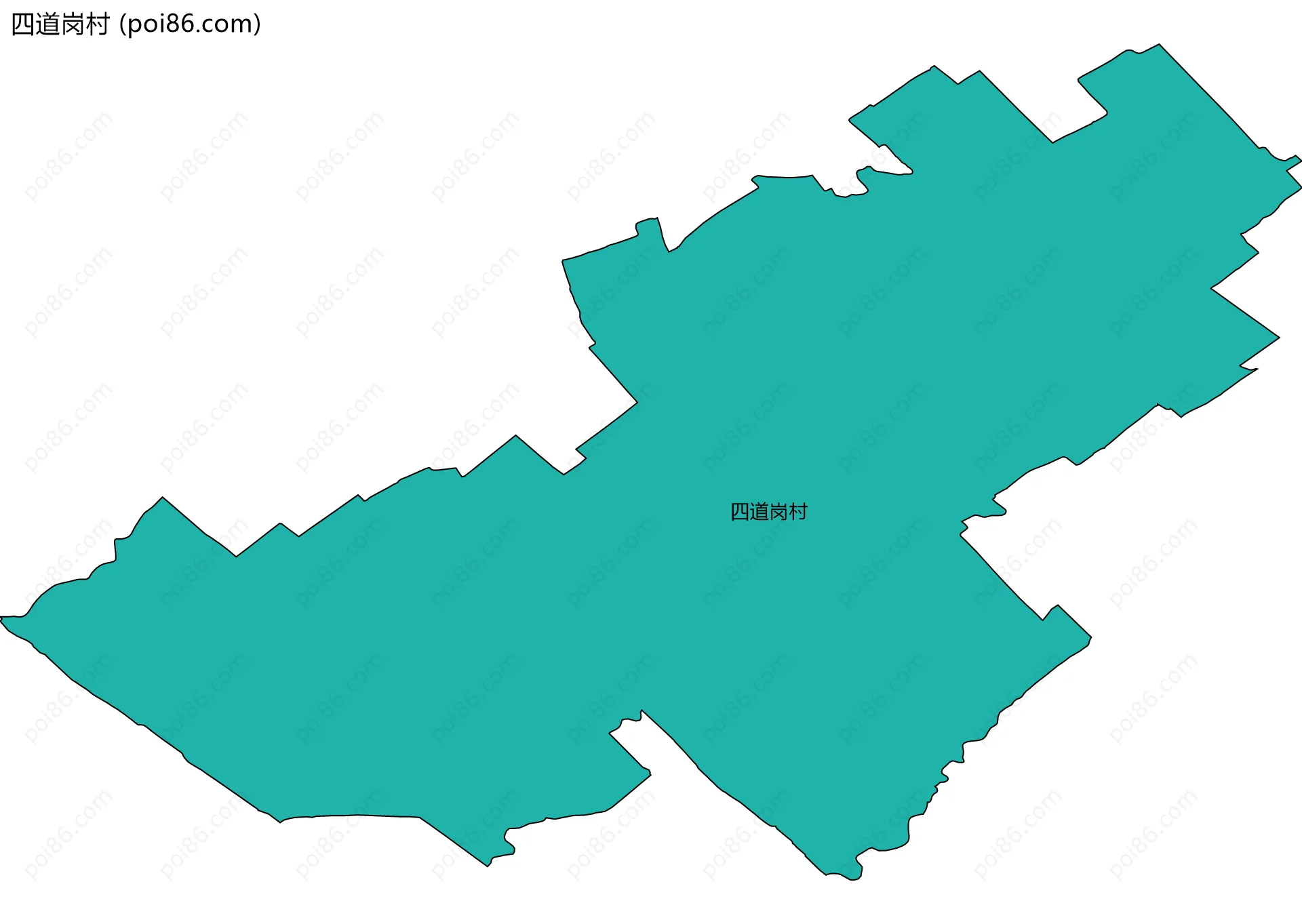 四道岗村边界地图