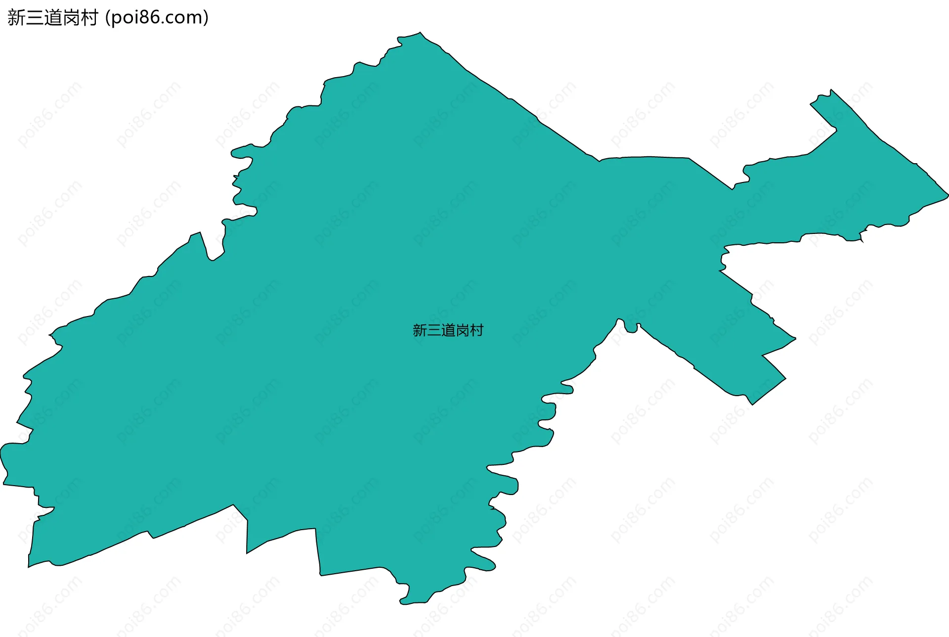 新三道岗村边界地图