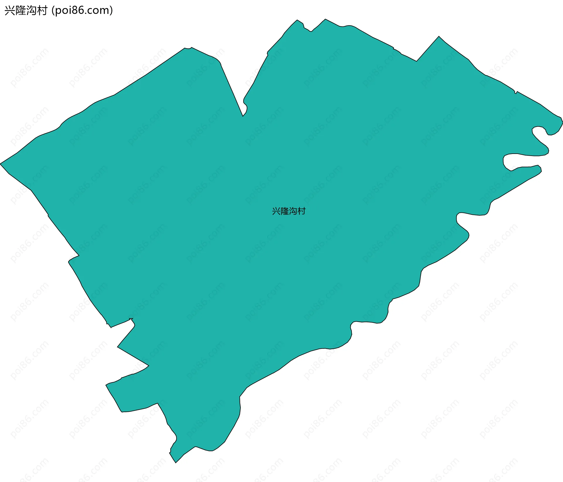 兴隆沟村边界地图