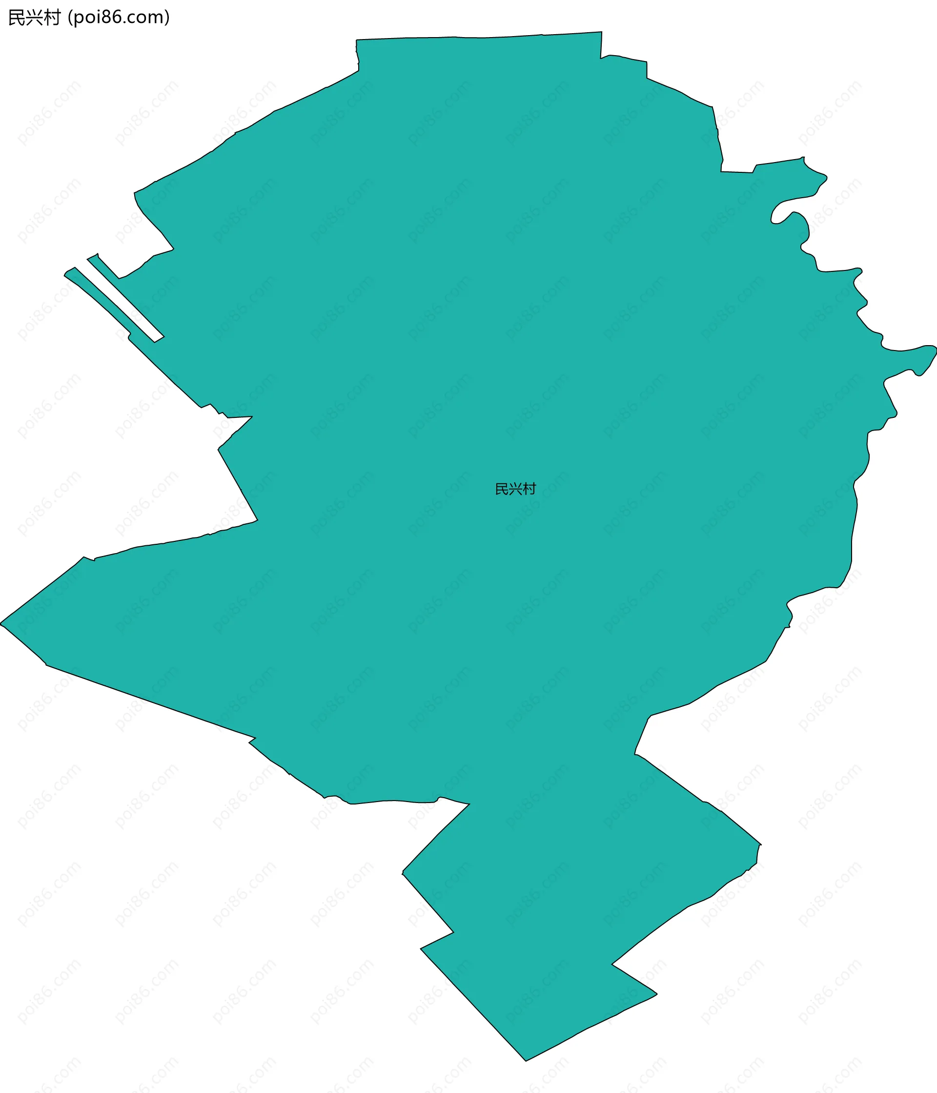 民兴村边界地图