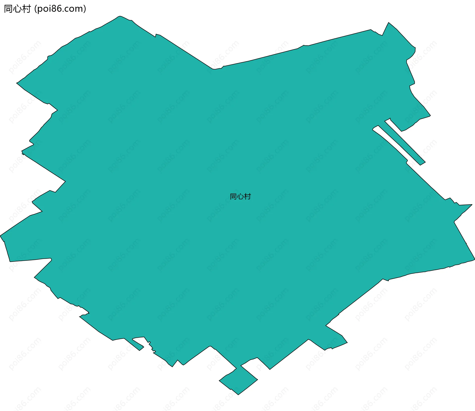 同心村边界地图