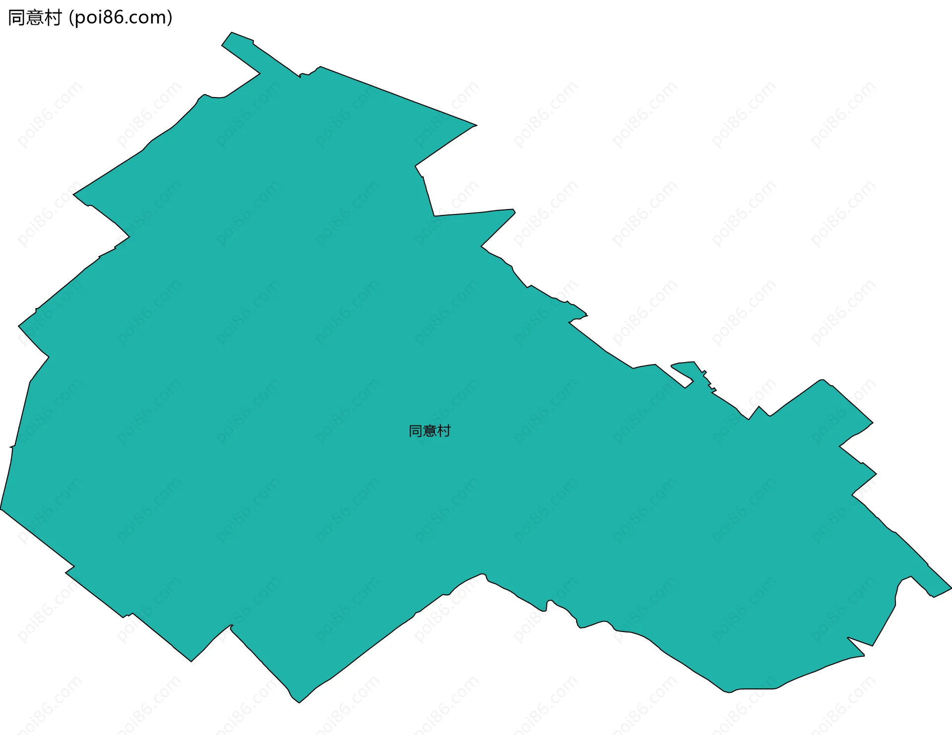同意村边界地图