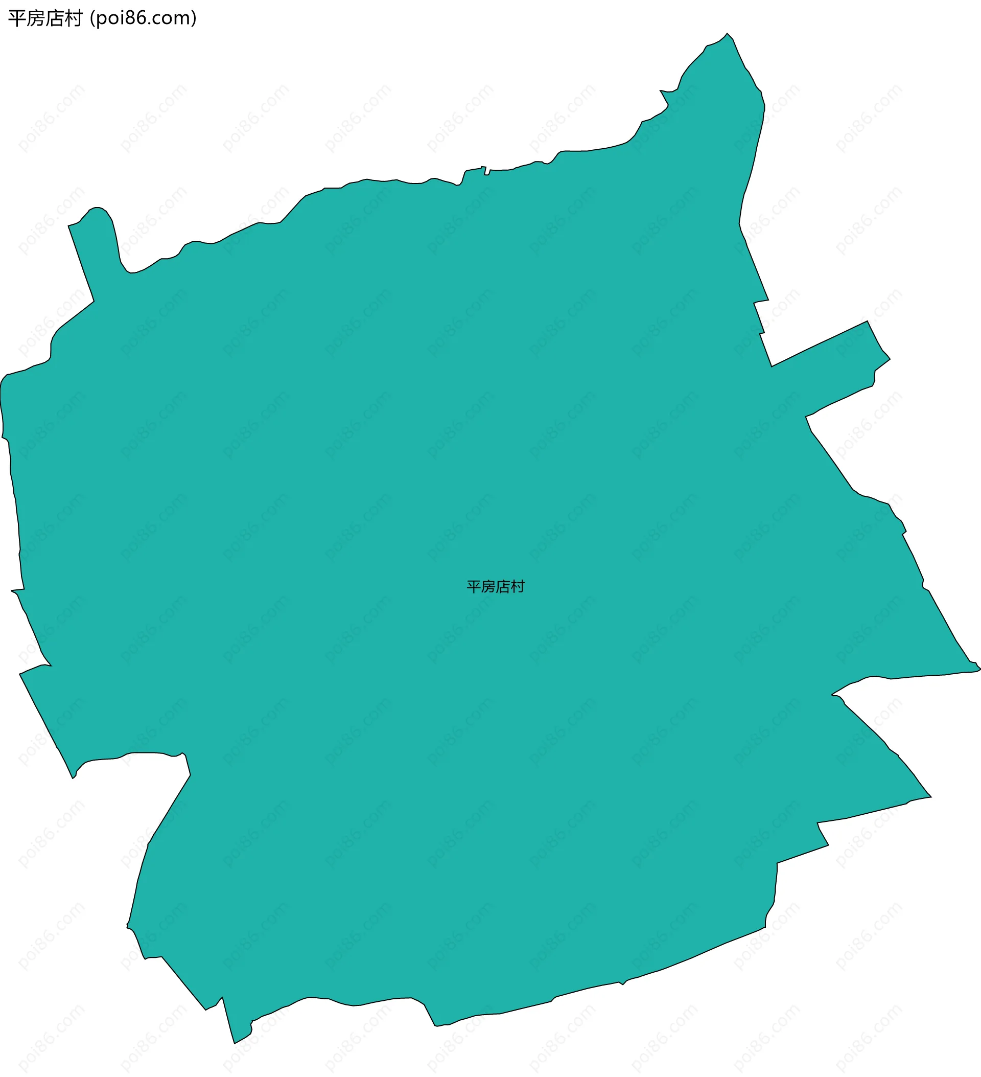 平房店村边界地图